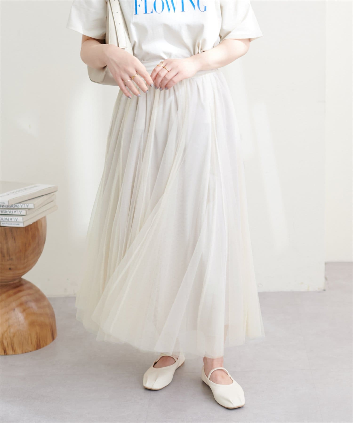 チュールボリュームギャザースカート | natural couture(ナチュラル