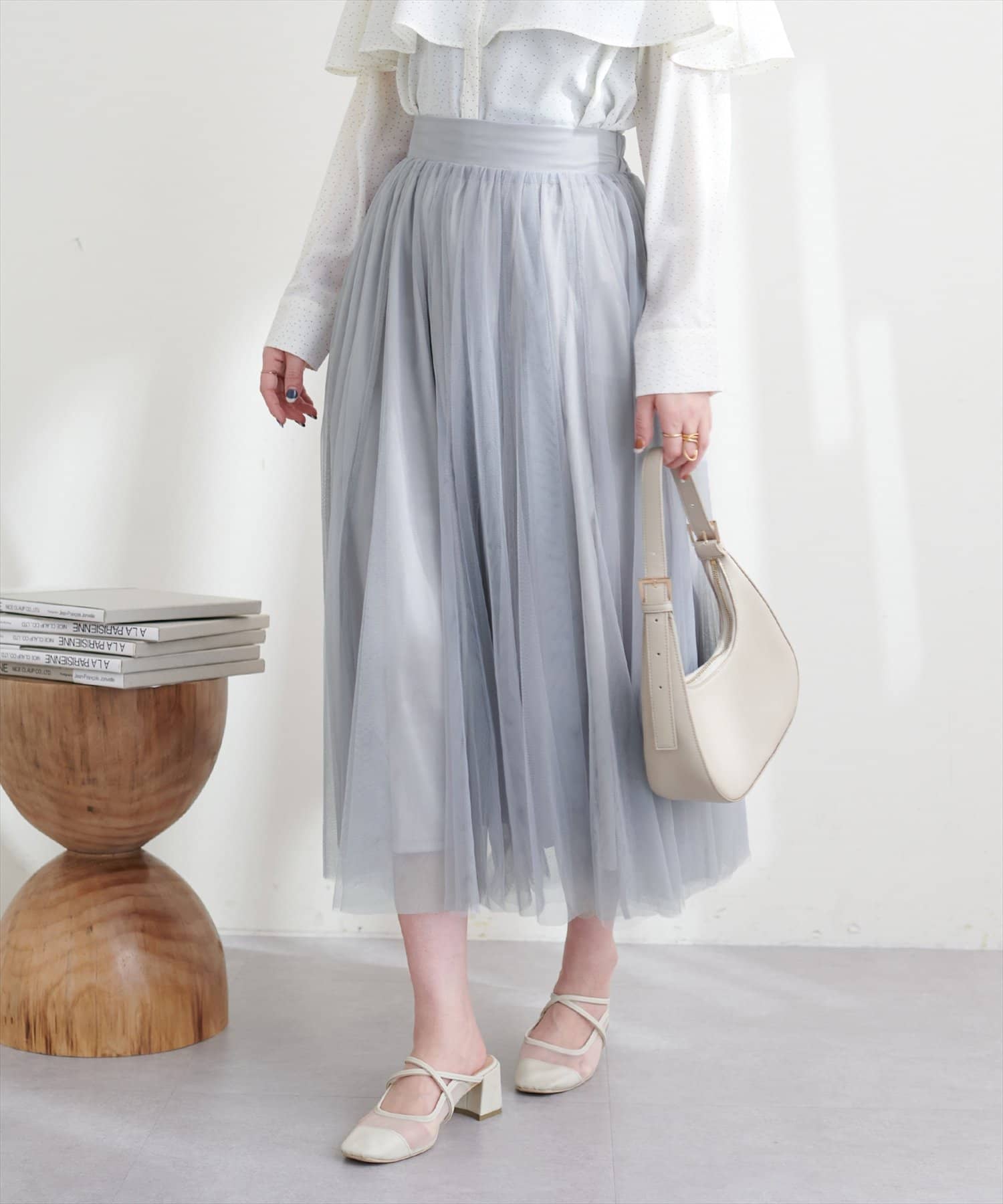 チュールボリュームギャザースカート | natural couture(ナチュラル