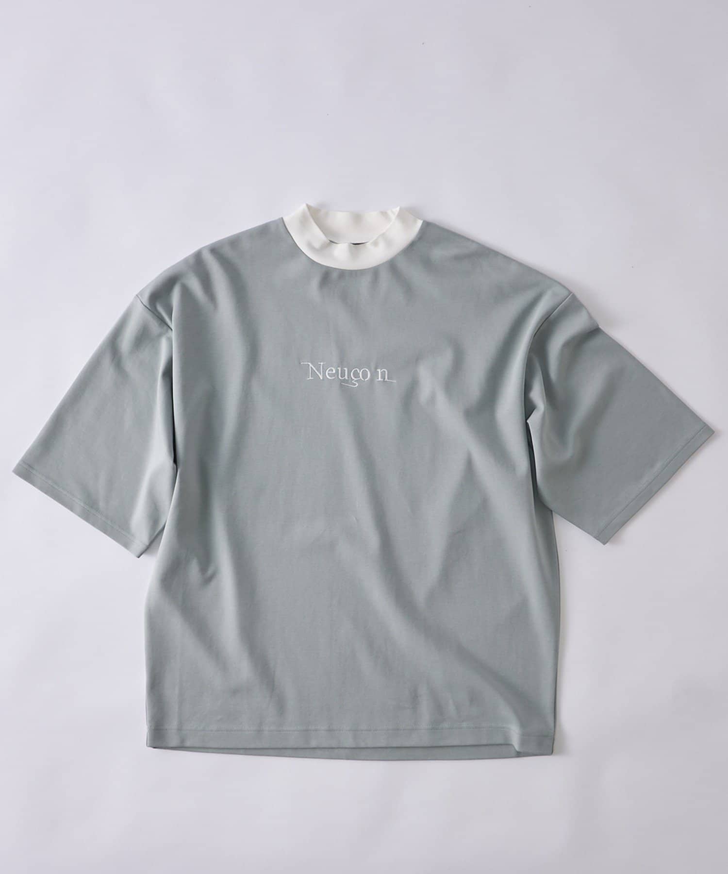 Lui's(ルイス) 【Neucon / ニューコン】23SS 刺繍モックネックルーズTシャツ