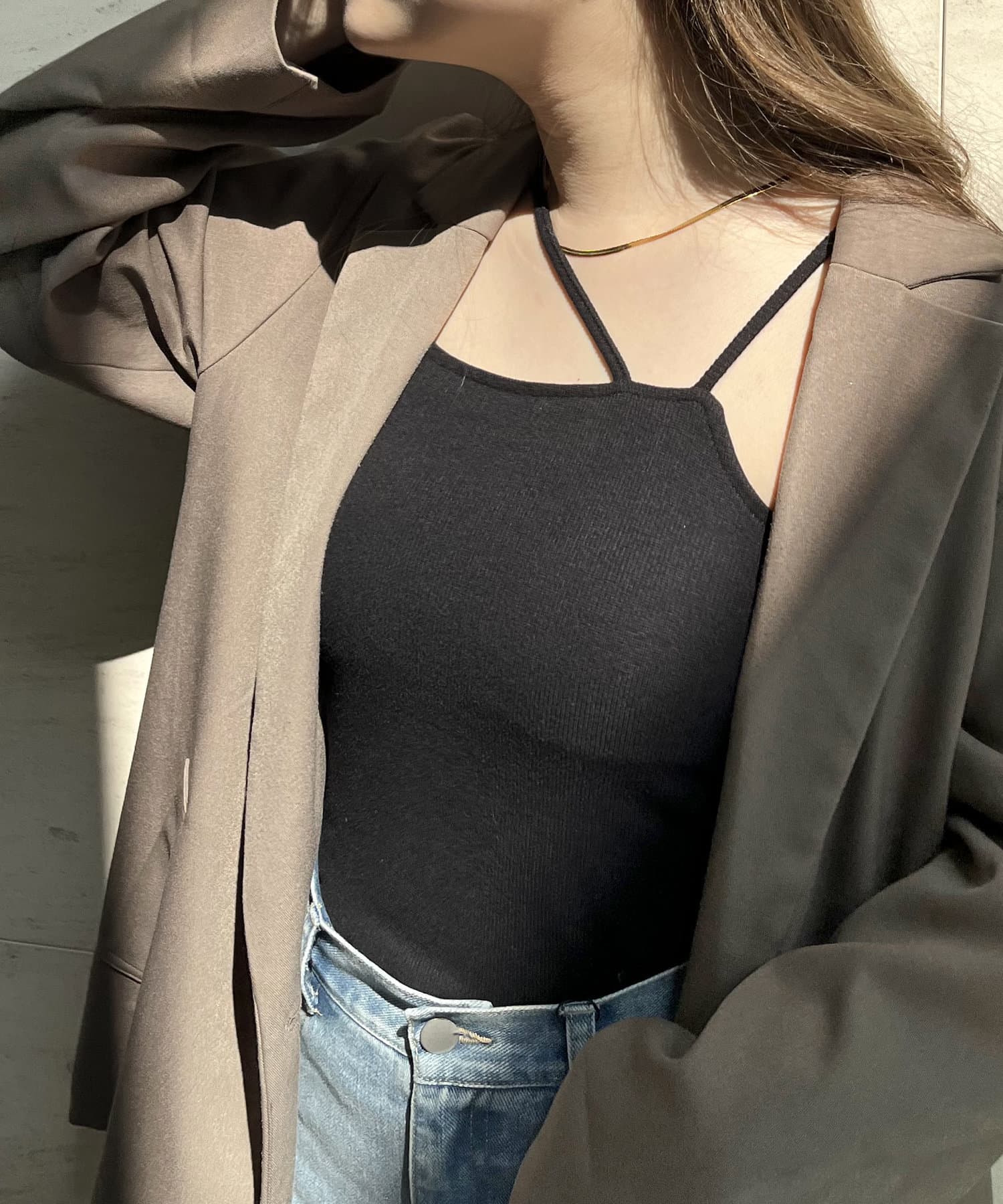 prose verse(プロズヴェール) アシメストラップカップ付きキャミ