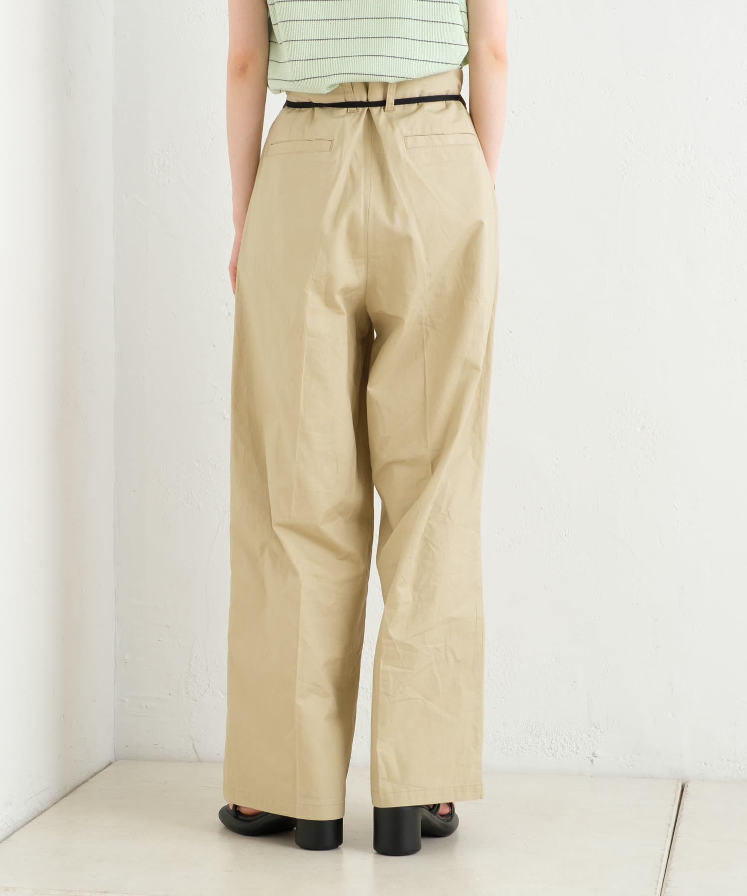 Kastane(カスタネ) 【WHIMSIC/サイズ展開あり】COTTON TWILL TUCK PANTS