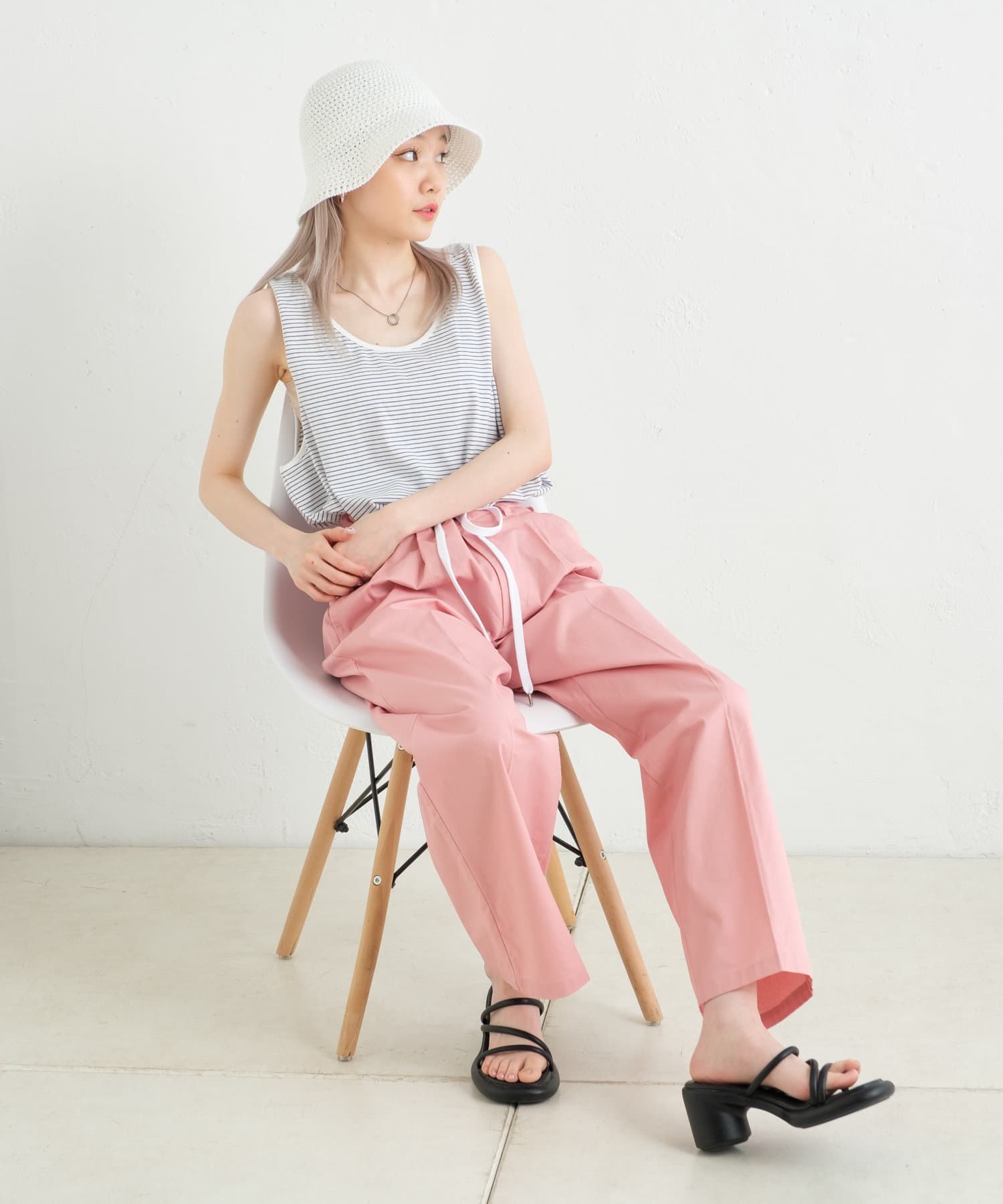 Kastane(カスタネ) 【WHIMSIC/サイズ展開あり】COTTON TWILL TUCK PANTS