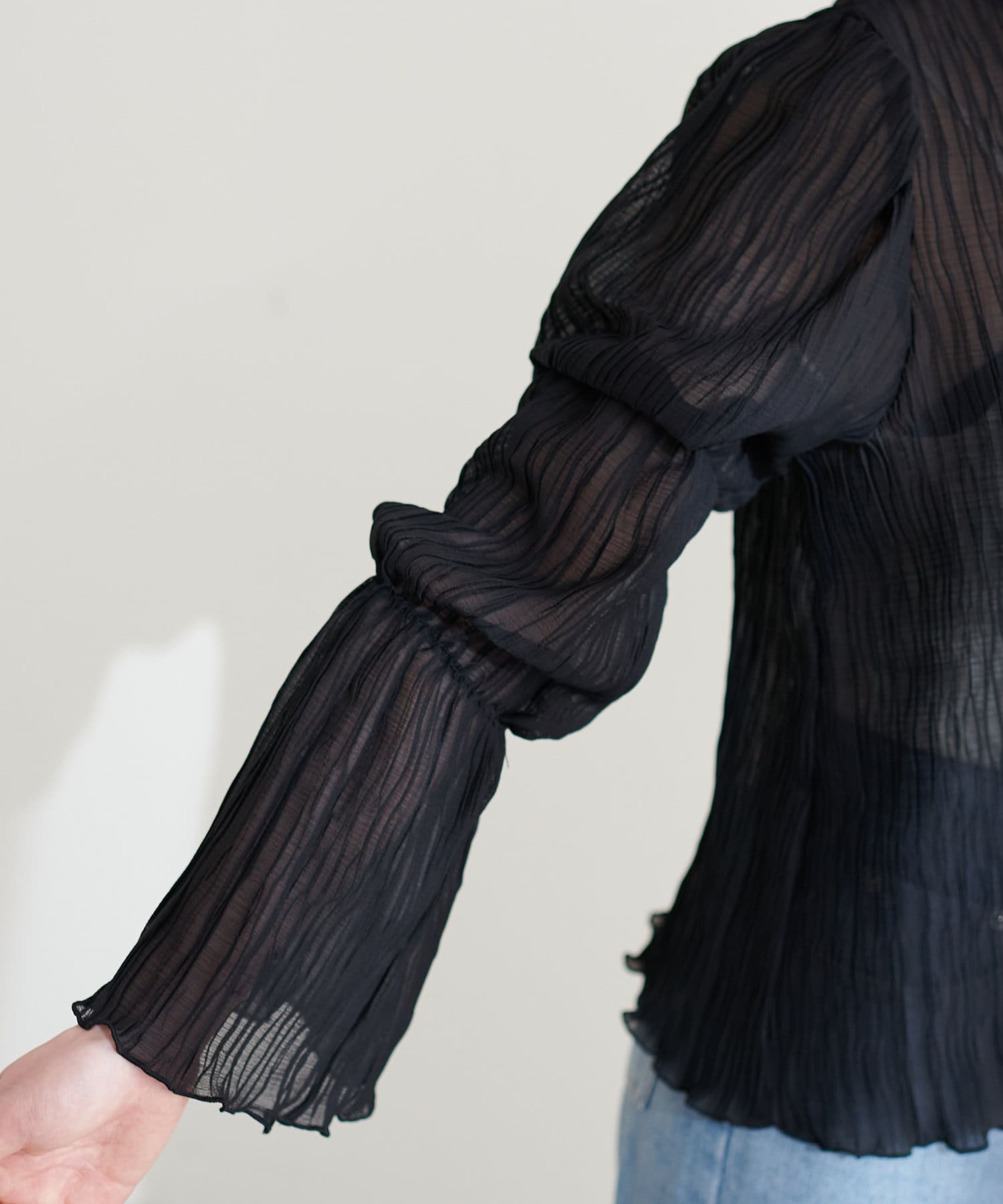 natural couture(ナチュラルクチュール) ティアードバルーン袖プルオーバー