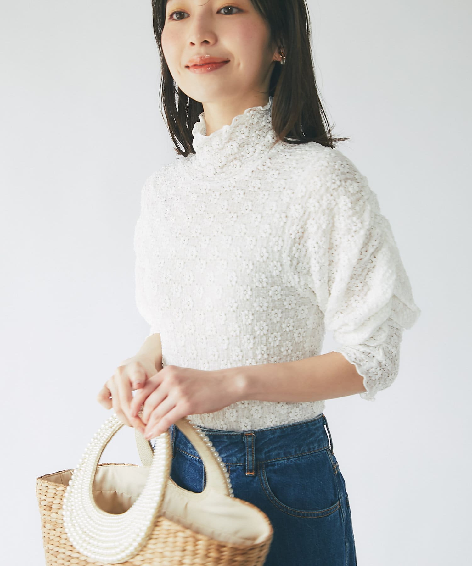 ストレッチレースパワショルカットソー | La boutique BonBon