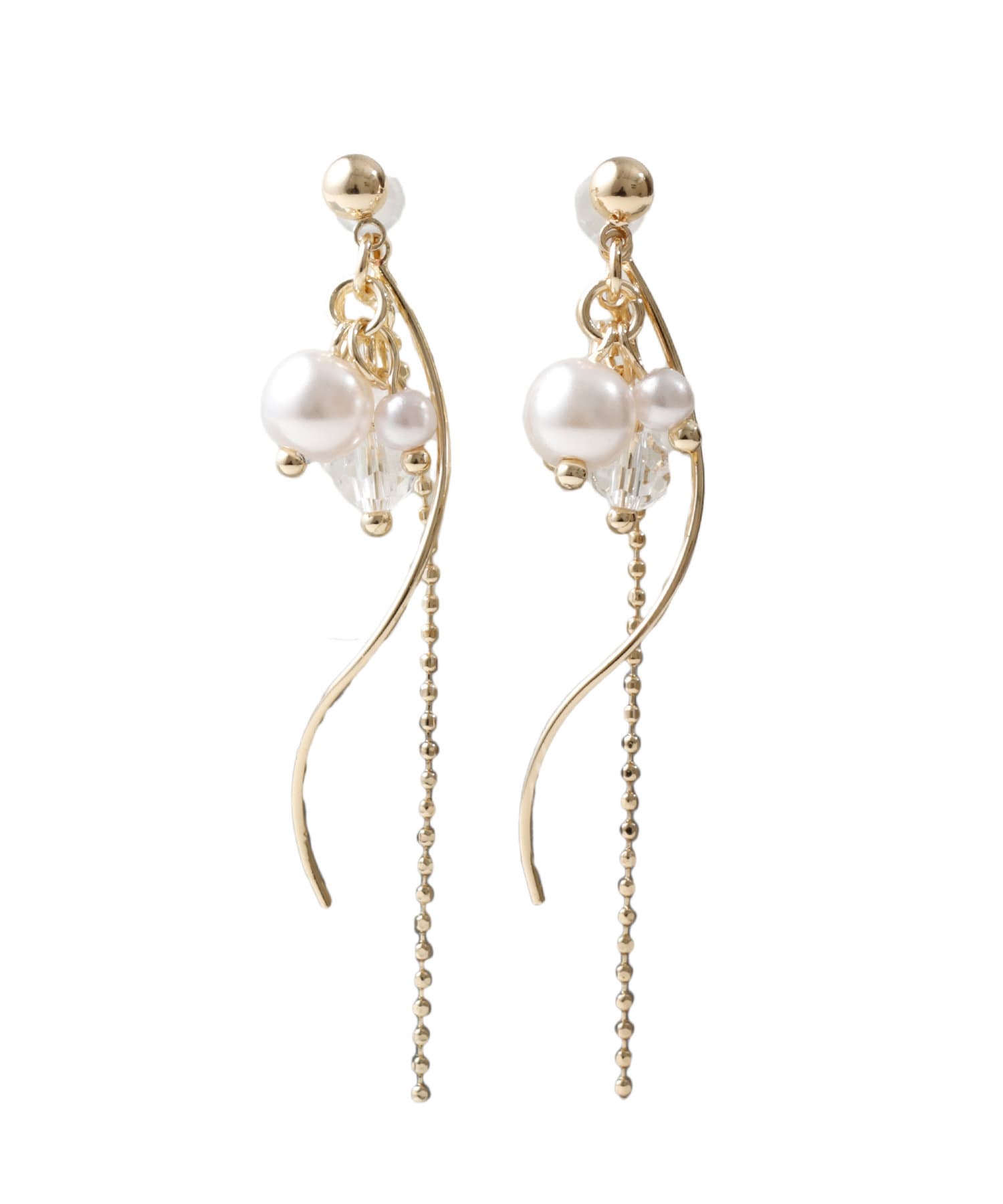 Lattice(ラティス) ピアス＿パール