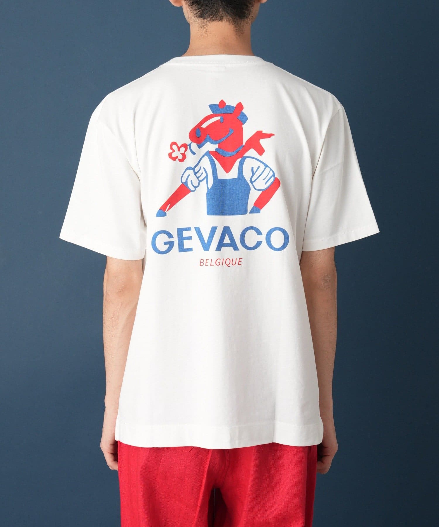 【GEVACO / ゲバコ】 ロゴバックプリントショートスリーブTEE