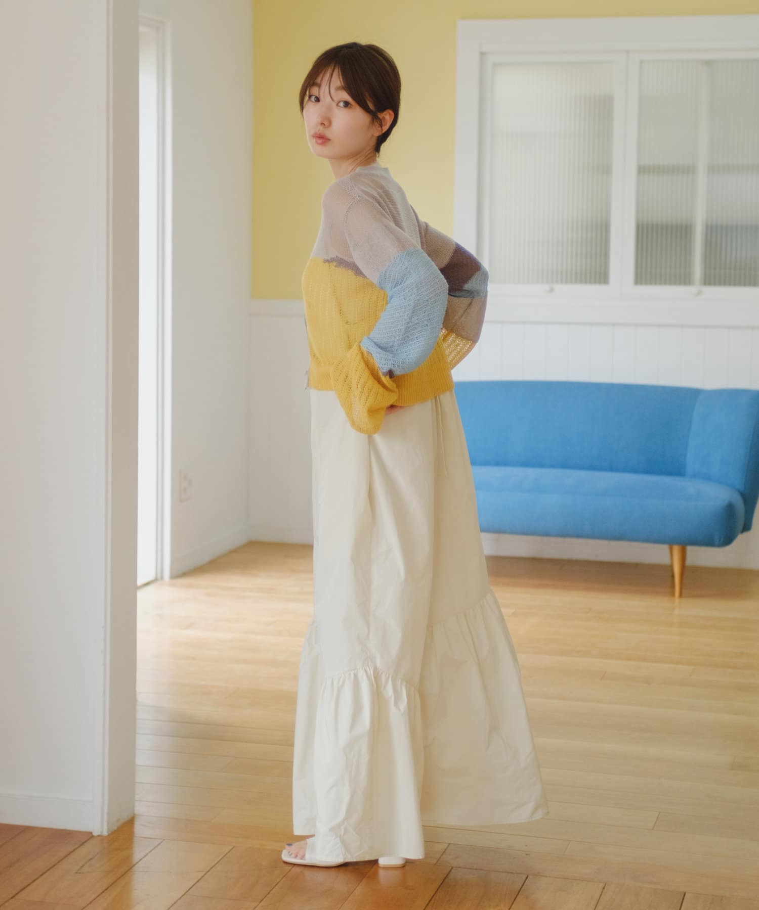 kastane パタンハンドニットカーディガン グリーン 美品 最終
