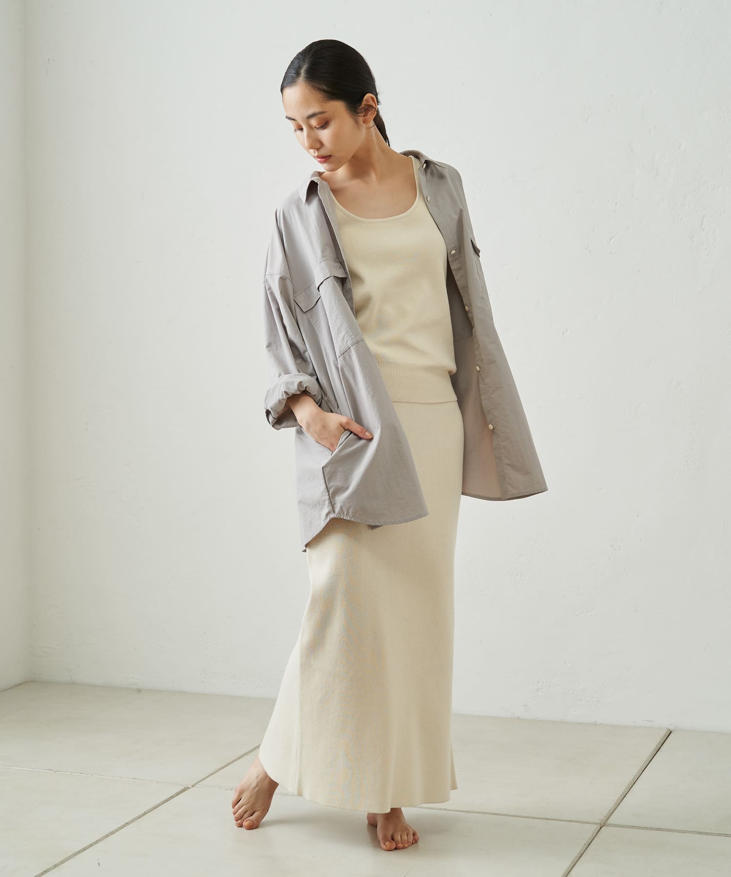 OUTLET(アウトレット) 【earthy_】ECORICH ニットアップ