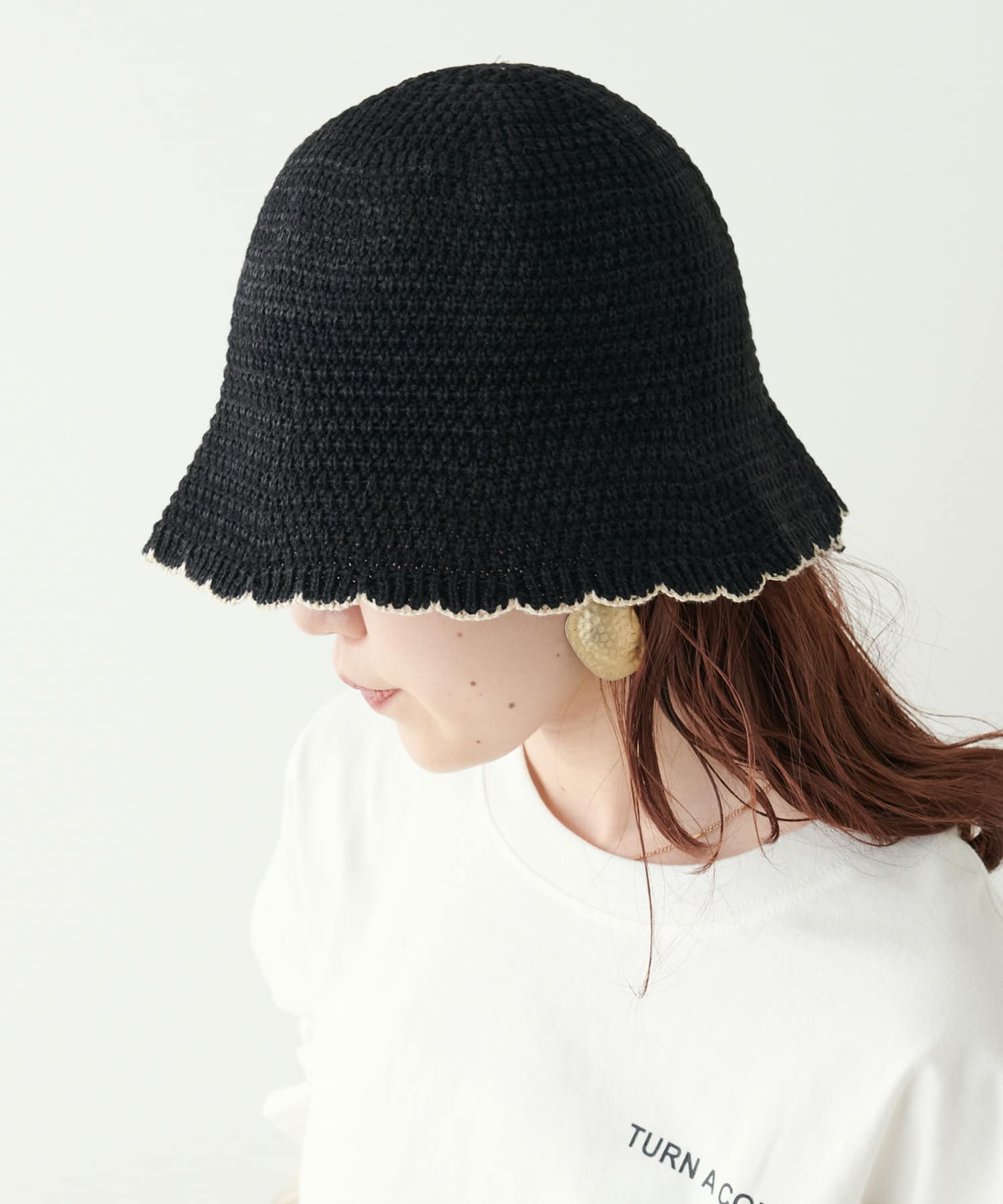 ニットスカラップチューリップハット》 | NICE CLAUP / OLIVE des
