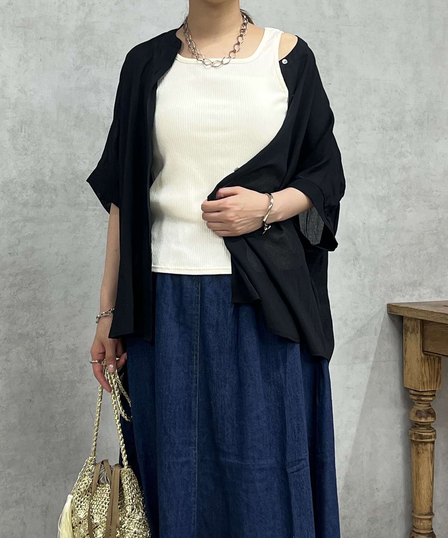 un dix cors(アンディコール) 前後2WAYリブタンク