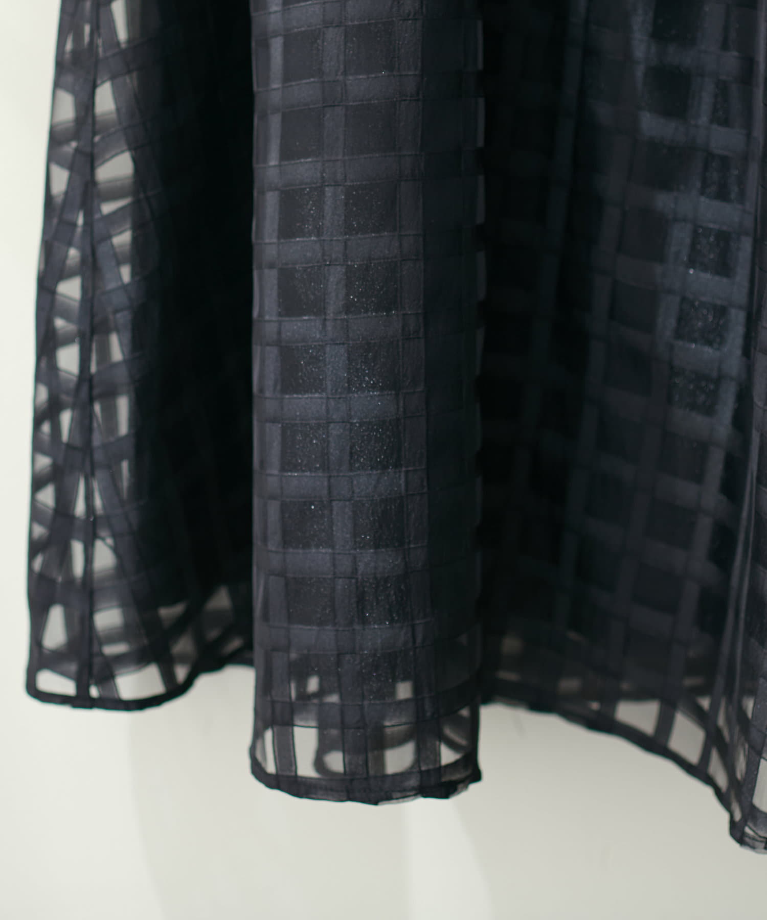 natural couture(ナチュラルクチュール) オーガンジーシアーチェックスカート