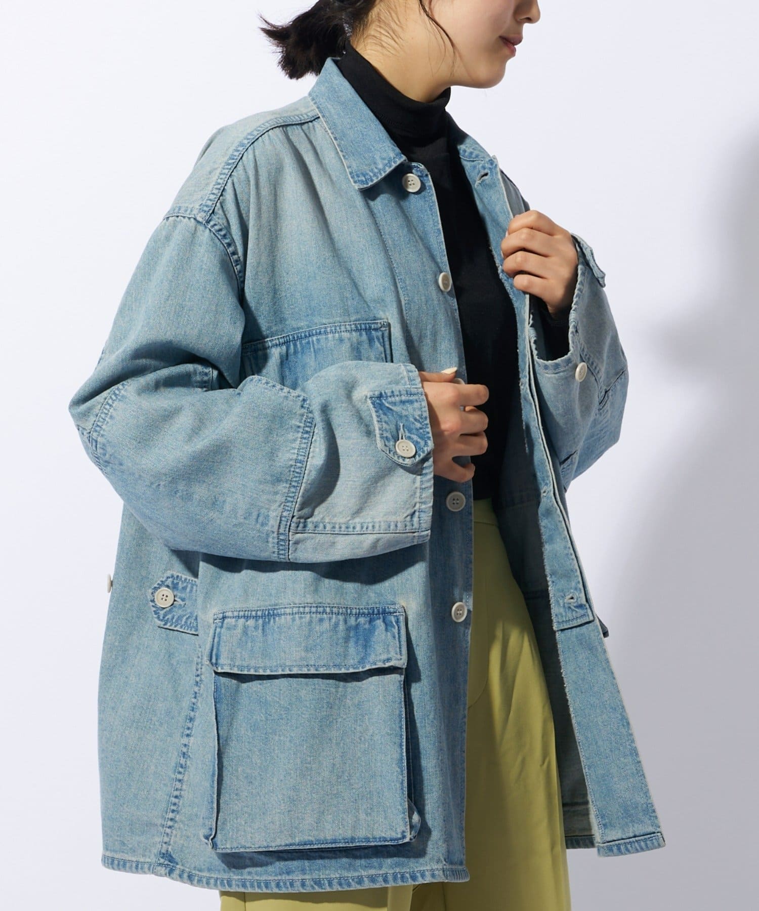 シーナリー ai no de(アイノデ) デニムブルゾン　美品 ラウンジドレス ai no de/アイノデ】8オンスデニムブルゾン/ジャケット2024.7.09