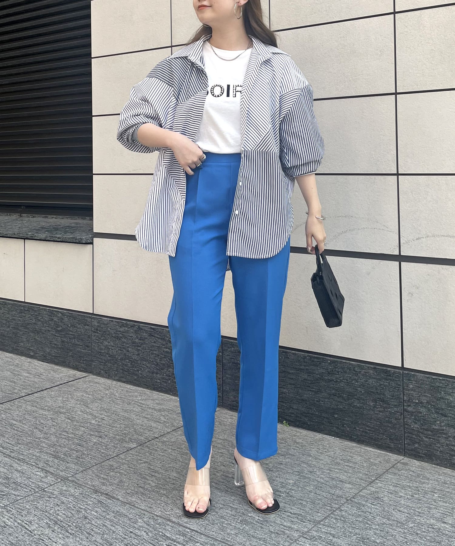 prose verse(プロズヴェール) クレイジーパターンストライプシャツ