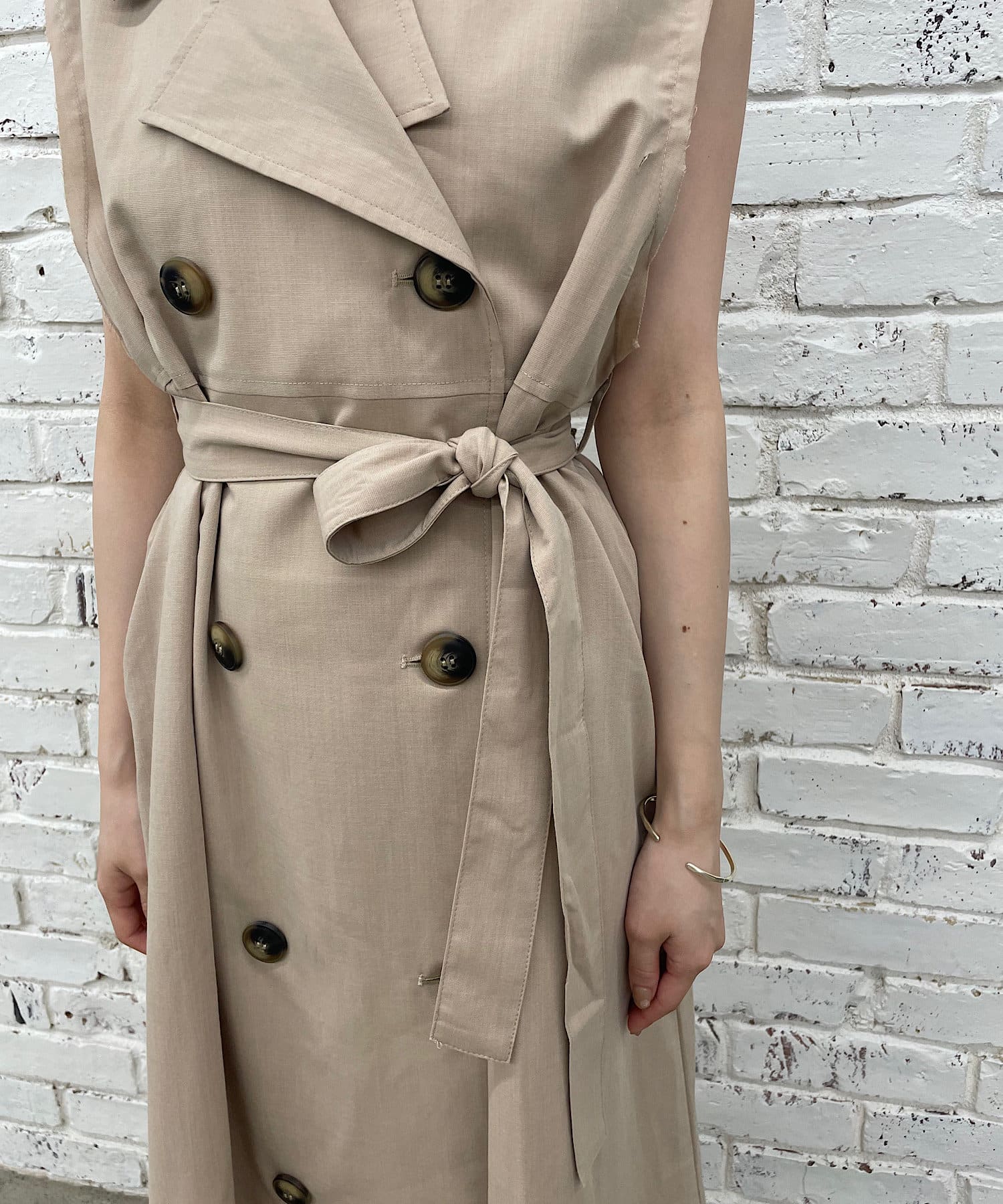 OUTLET(アウトレット) 【Chico】トレンチベストワンピース