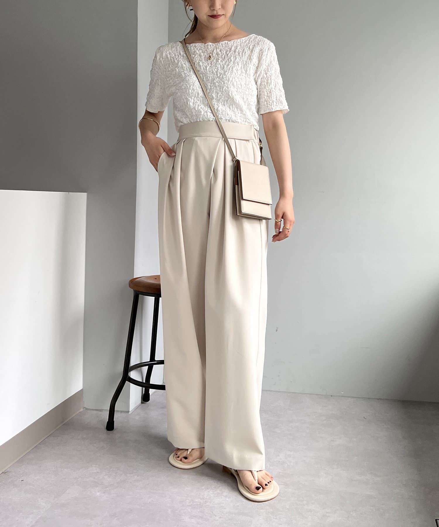 OUTLET(アウトレット) 【CAPRICIEUX LE'MAGE】ベルクロストレートパンツ