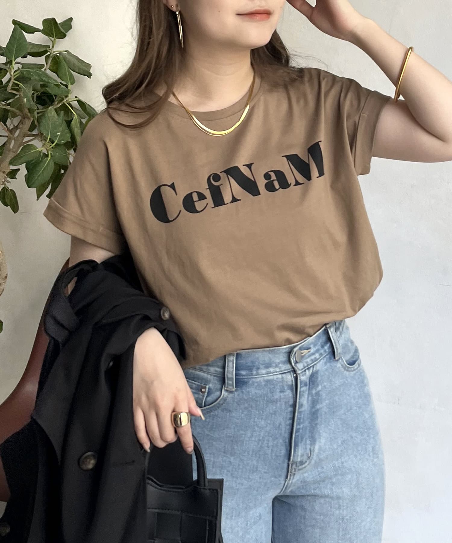 prose verse(プロズヴェール) ドライタッチシルケットロゴTシャツ