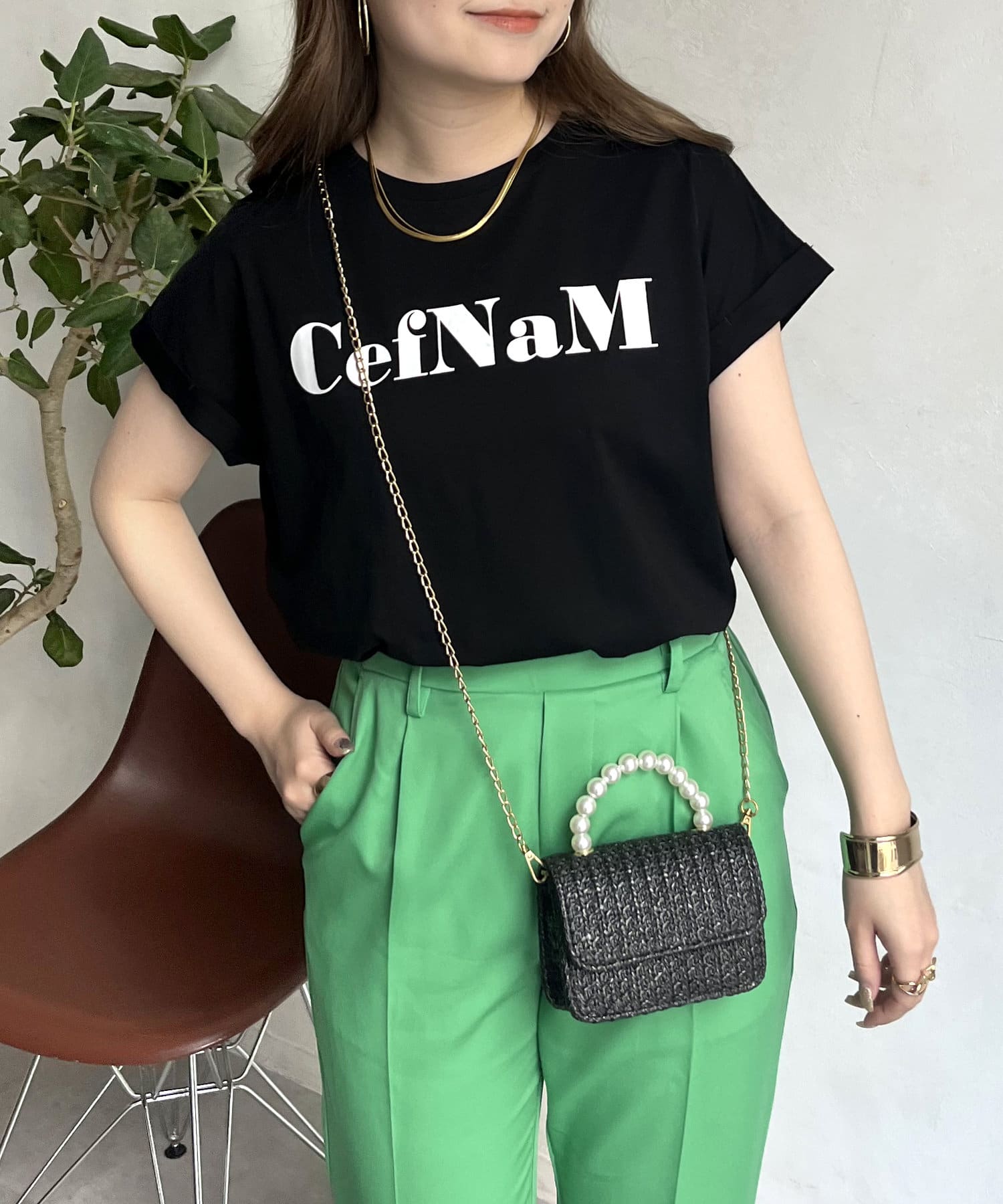 prose verse(プロズヴェール) ドライタッチシルケットロゴTシャツ