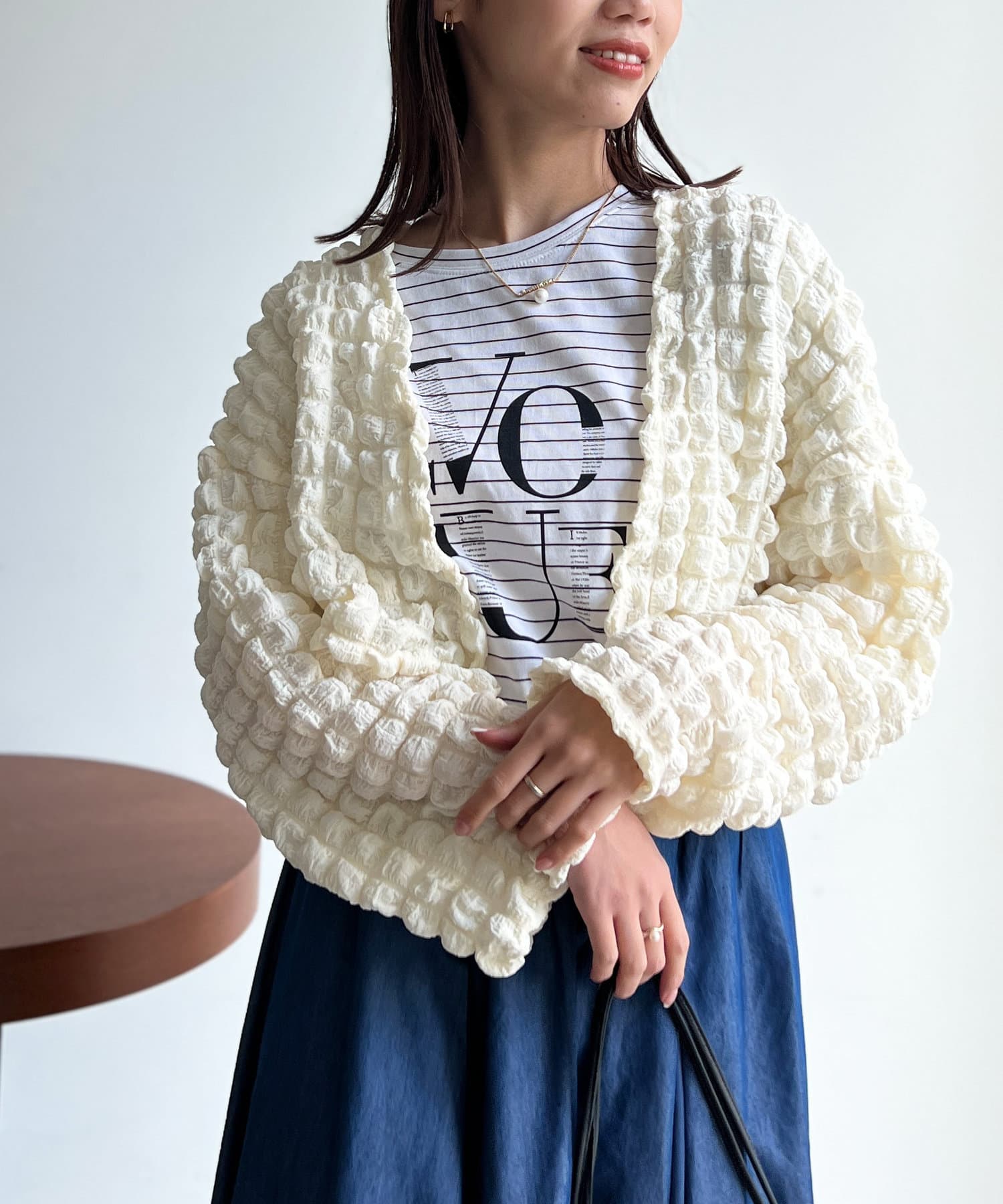 Chez toi(シェトワ) ポップコーンカーディガン