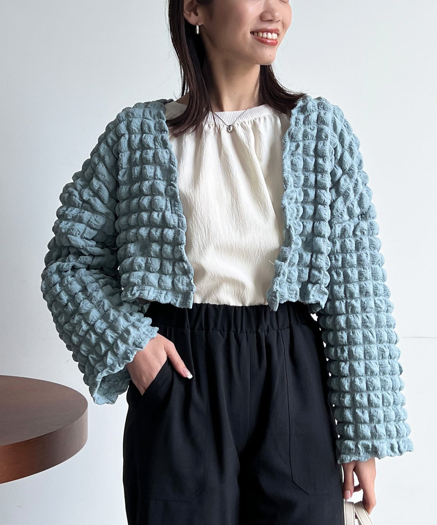 Chez toi(シェトワ) ポップコーンカーディガン