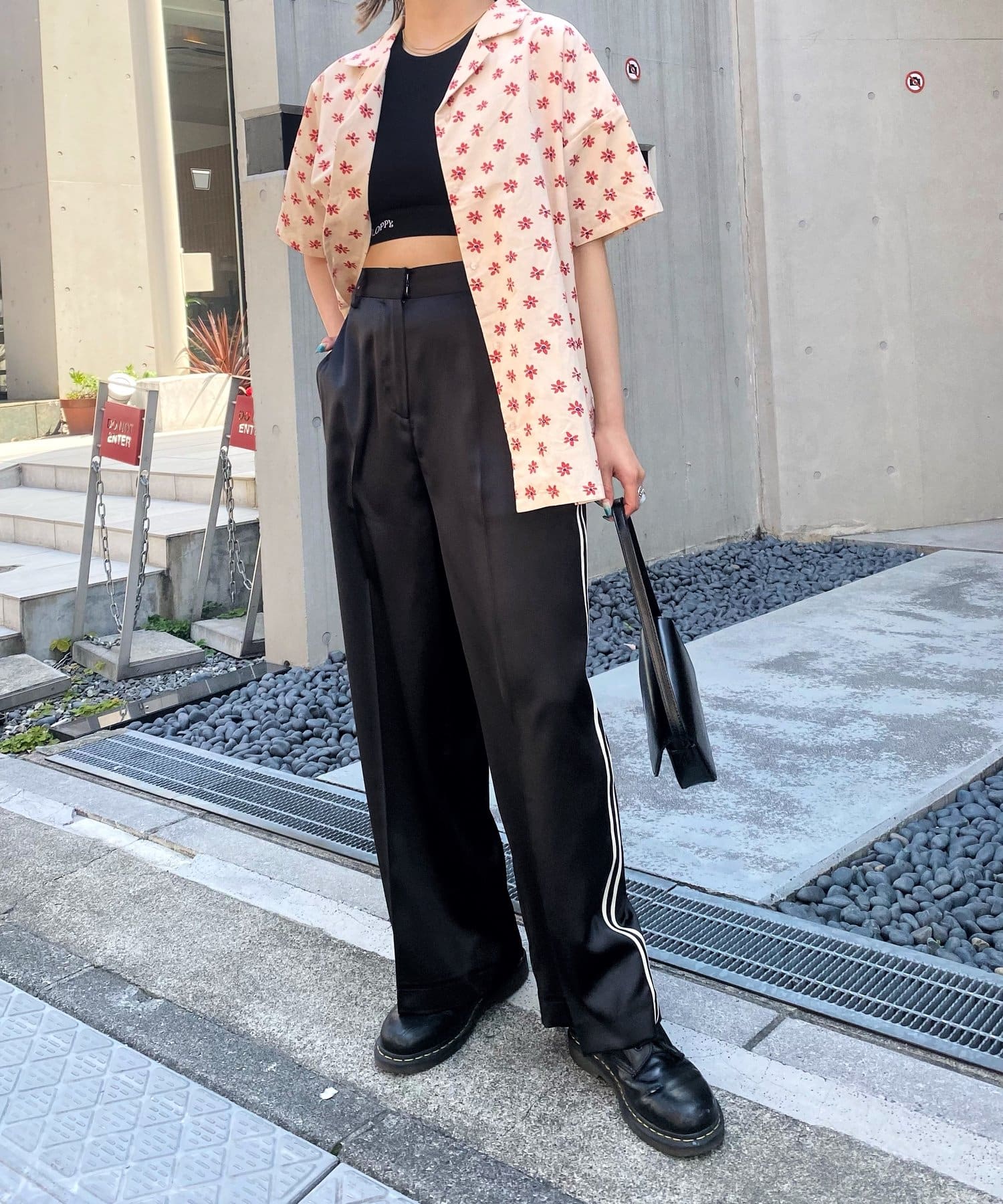 OUTLET(アウトレット) 【WHO'S WHO gallery】フラワーオープンカラーシャツ