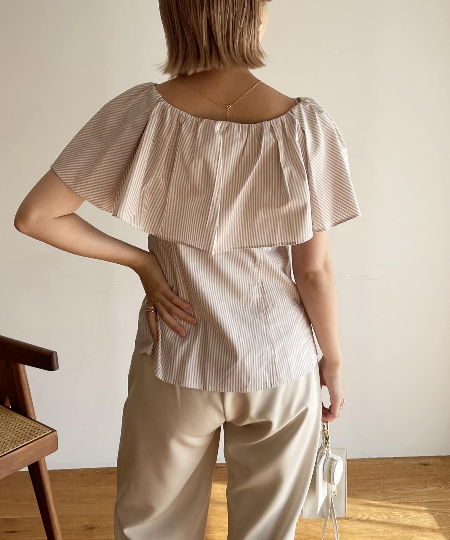 CAPRICIEUX LE'MAGE】フリルフレンチシャツ | OUTLET(アウトレット 