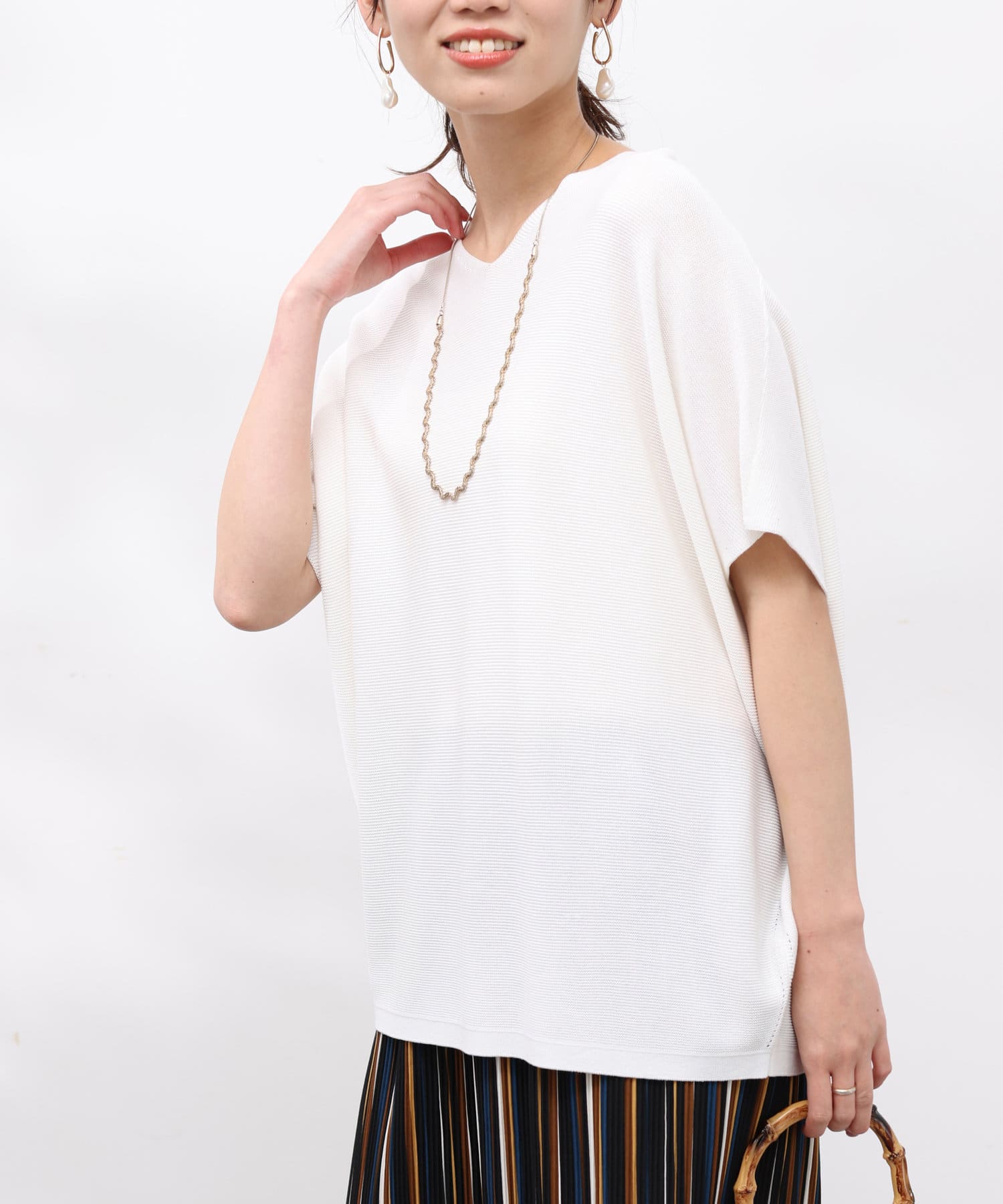 BACKコクーンフレンチスリーブプルオーバー | Chez toi(シェトワ