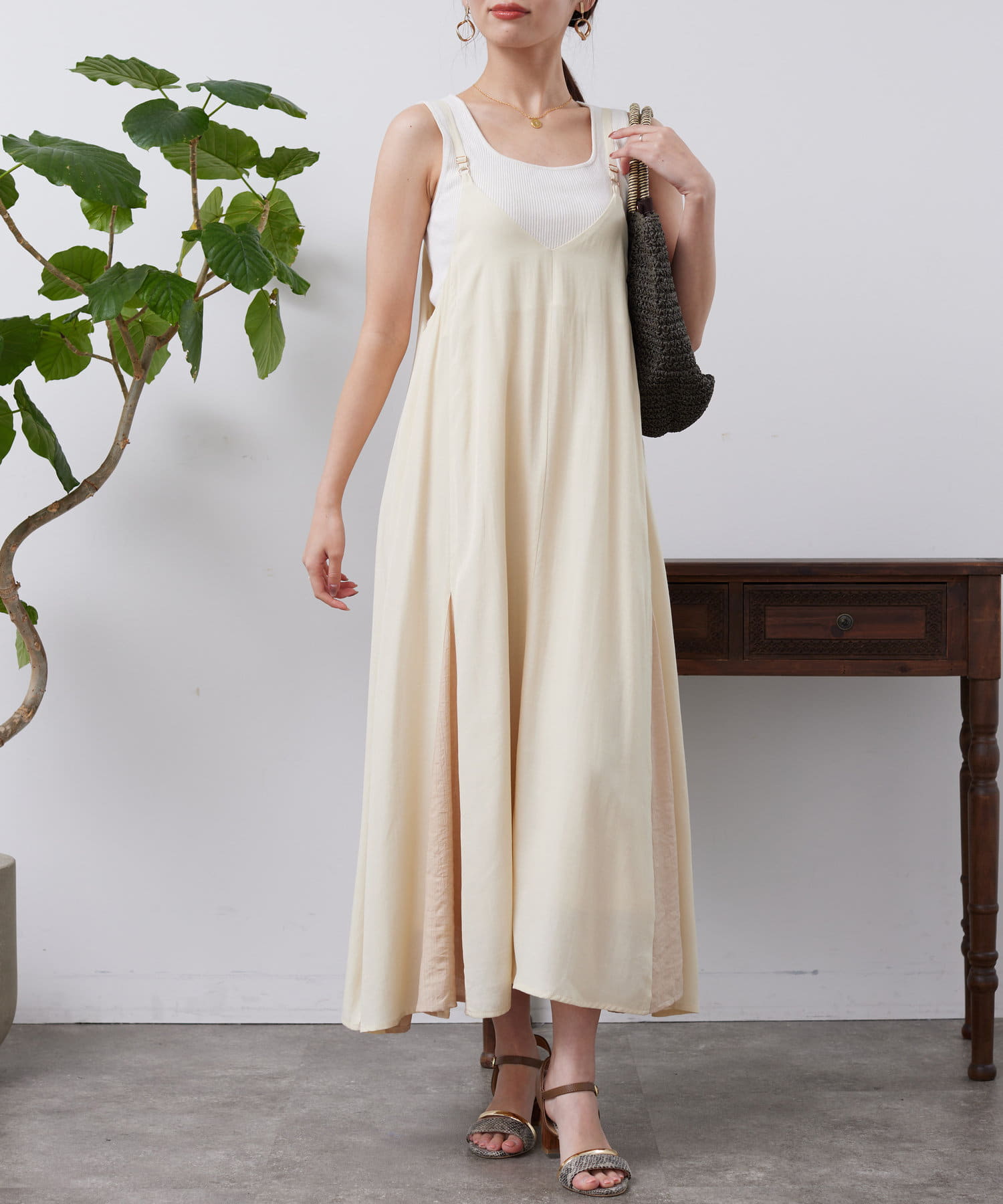 裾ハギ切替キャミワンピース | Chez toi(シェトワ)レディース