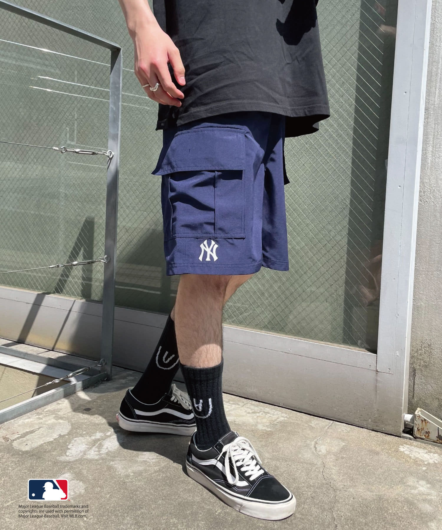 MLB/エムエルビー】ロゴ刺繍カーゴショートパンツ | CIAOPANIC(チャオ