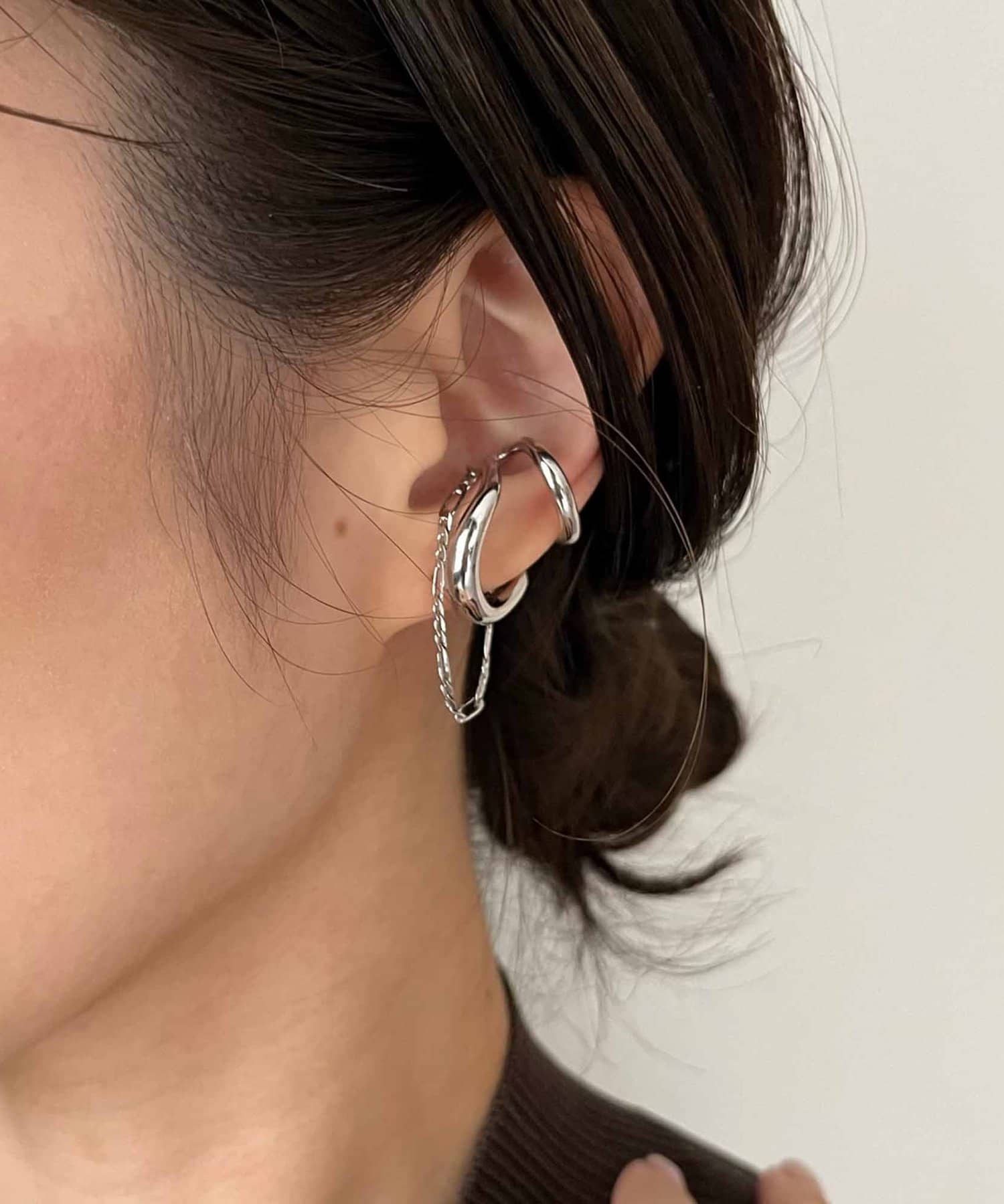 CAPRICIEUX LE'MAGE(カプリシュレマージュ) 〈GOLDY/ゴールディ〉チェーンWリングイヤカフ