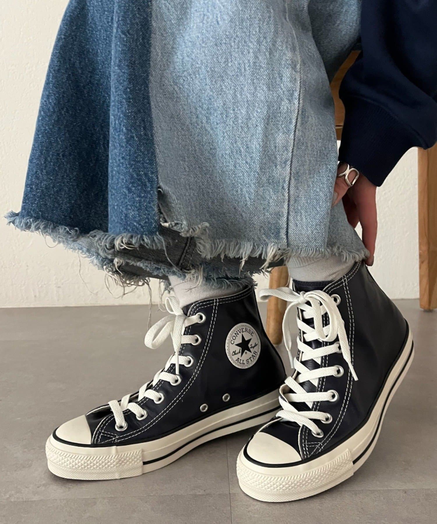 CONVERSE】ALL STAR (R) オリーブ グリーン レザー HI | CIAOPANIC ...