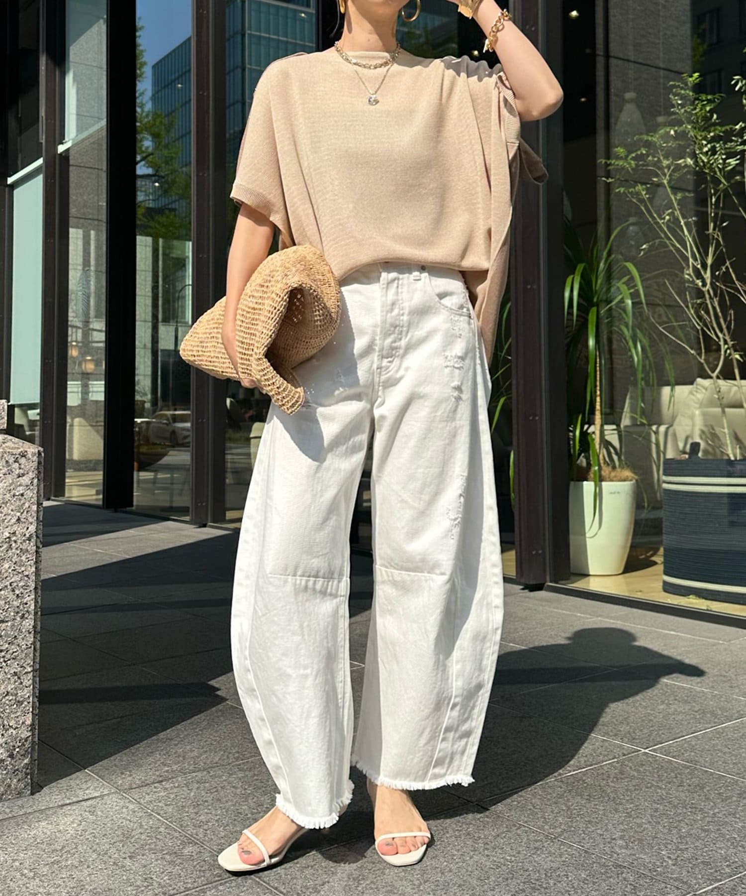未使用級 美品 ADORE アドーア バイカラー ダブルニットパンツ