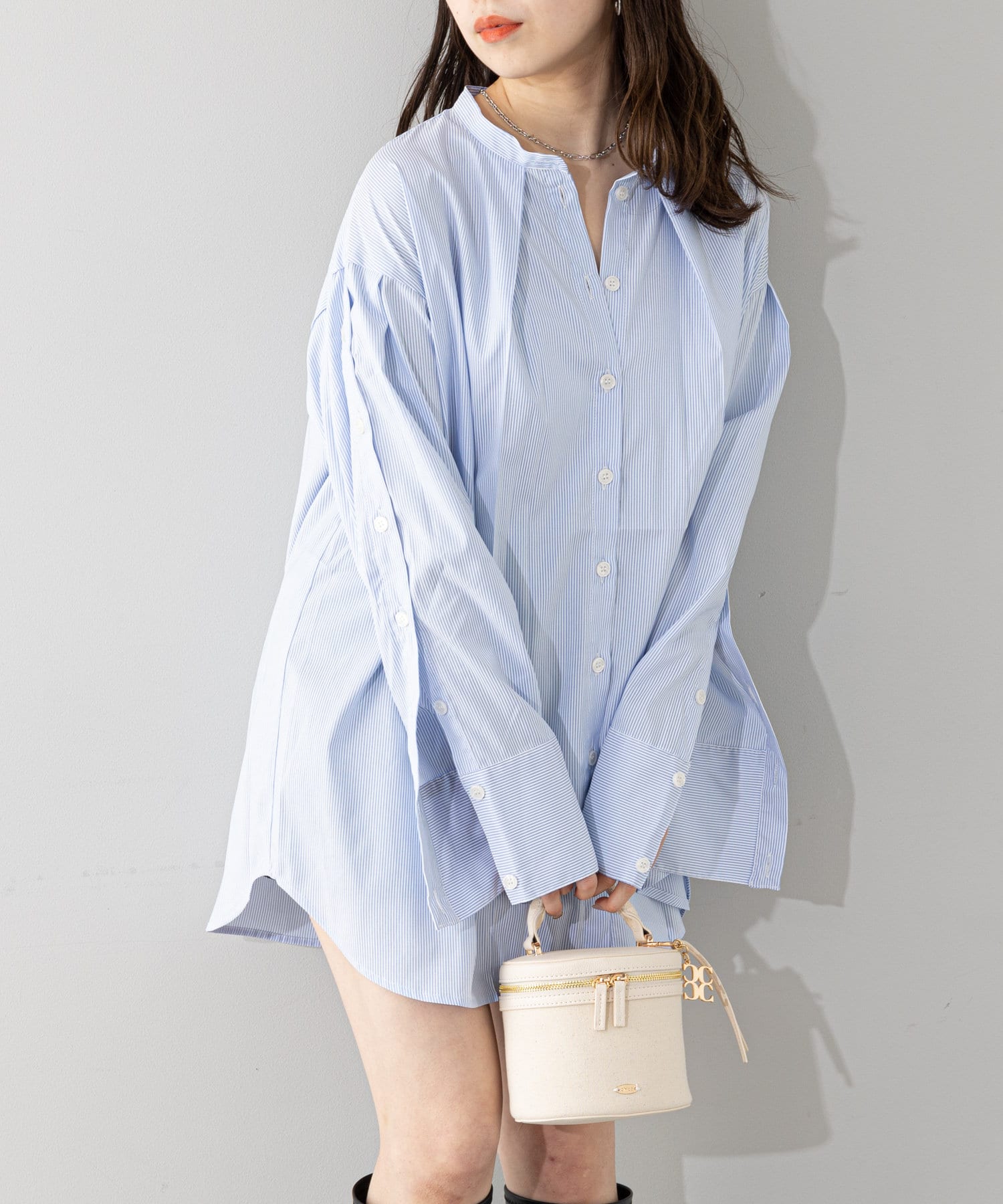 chico ストライプシャツ - シャツ/ブラウス(七分/長袖)