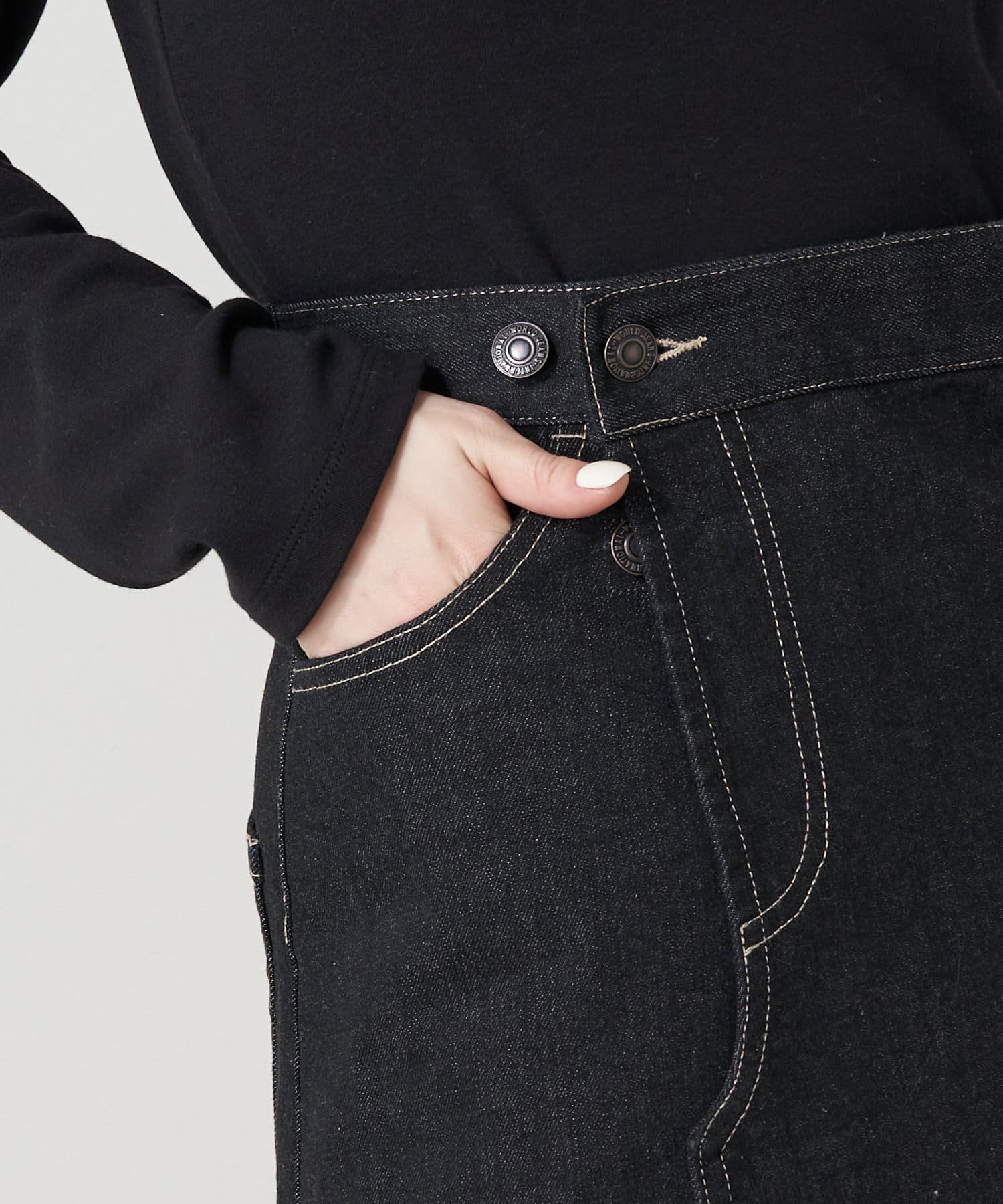 OUTLET(アウトレット) 【Chico】ラップデニム台形ミニスカート