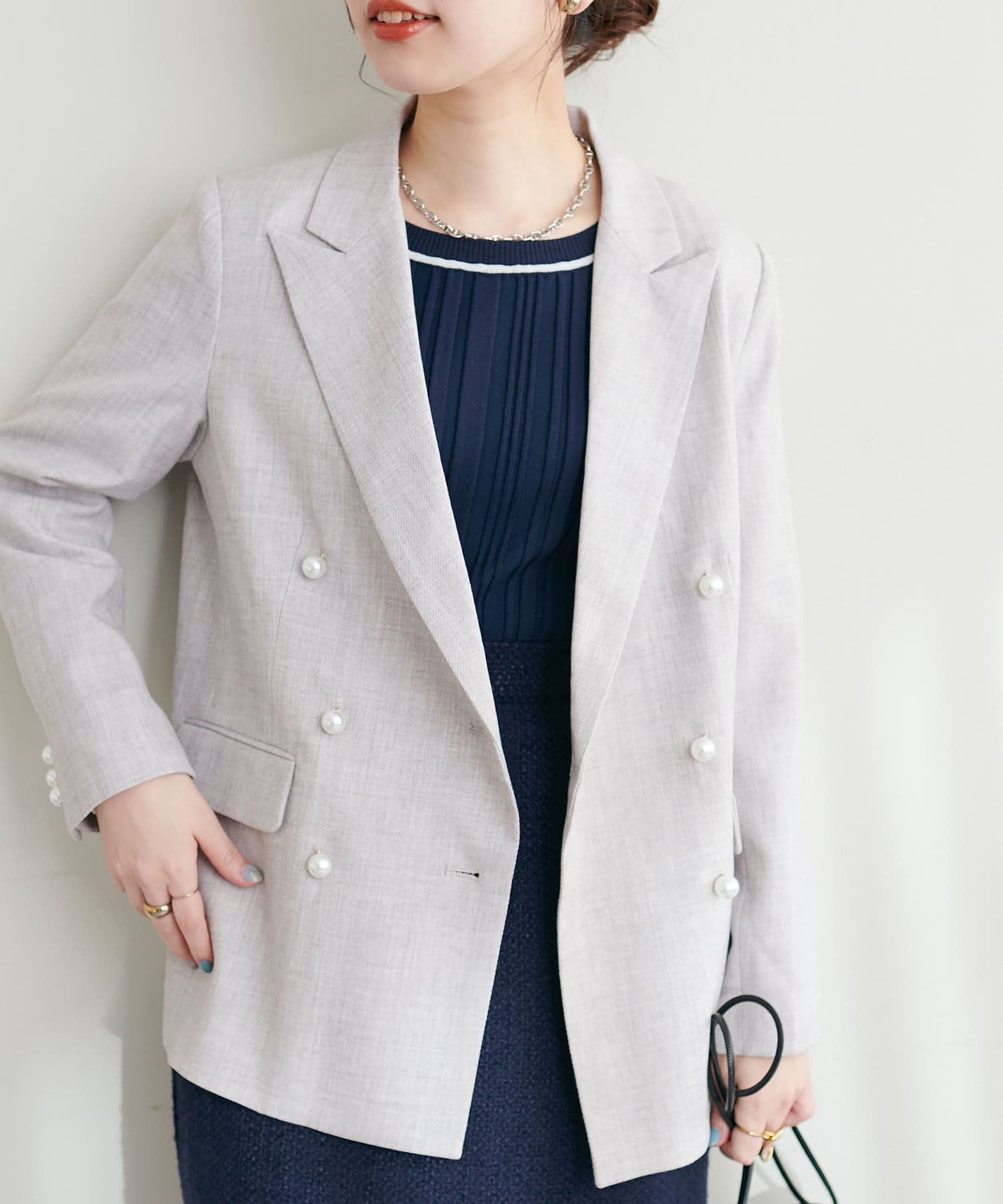 SNSで話題】osonoパール釦テーラードジャケット natural couture(ナチュラルクチュール)レディース PAL  CLOSET(パルクローゼット) パルグループ公式ファッション通販サイト