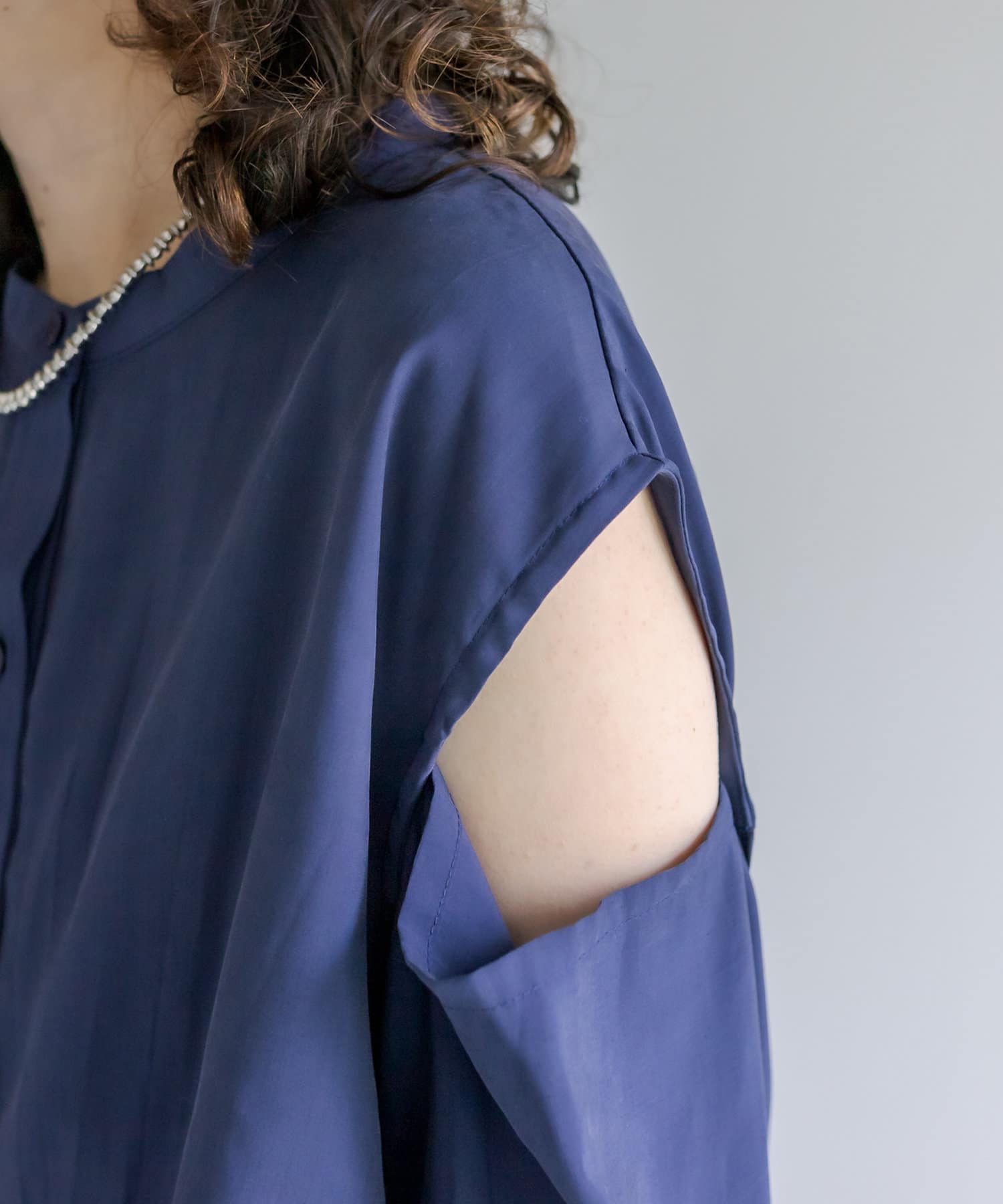 OUTLET(アウトレット) 【mystic】テンセルライク肩あきシャツ