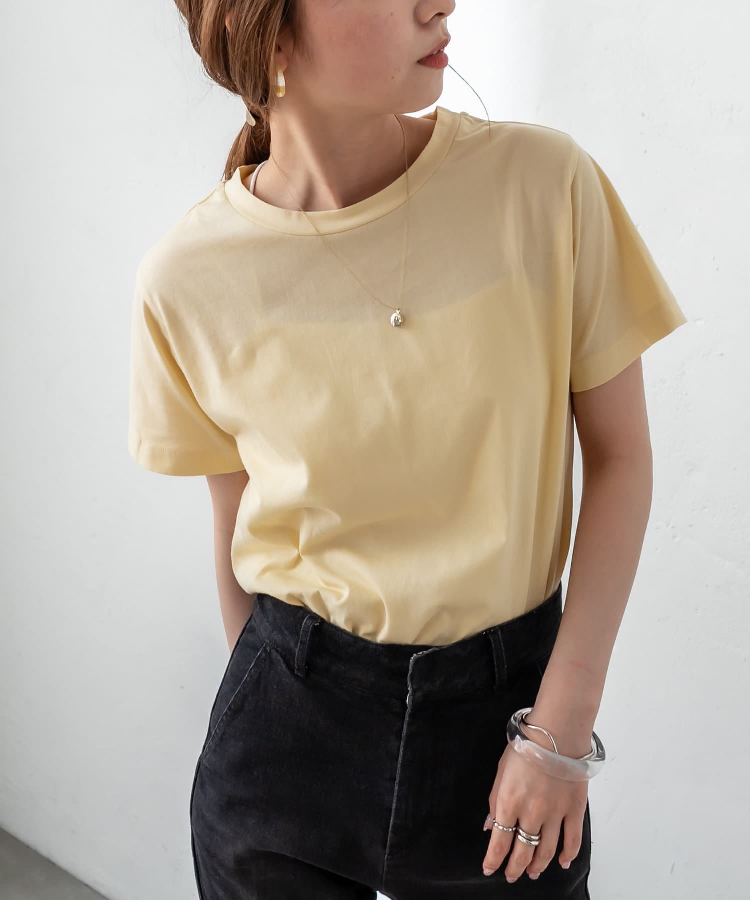 OUTLET(アウトレット) 【mystic】オーガニックコットンクルーTシャツ