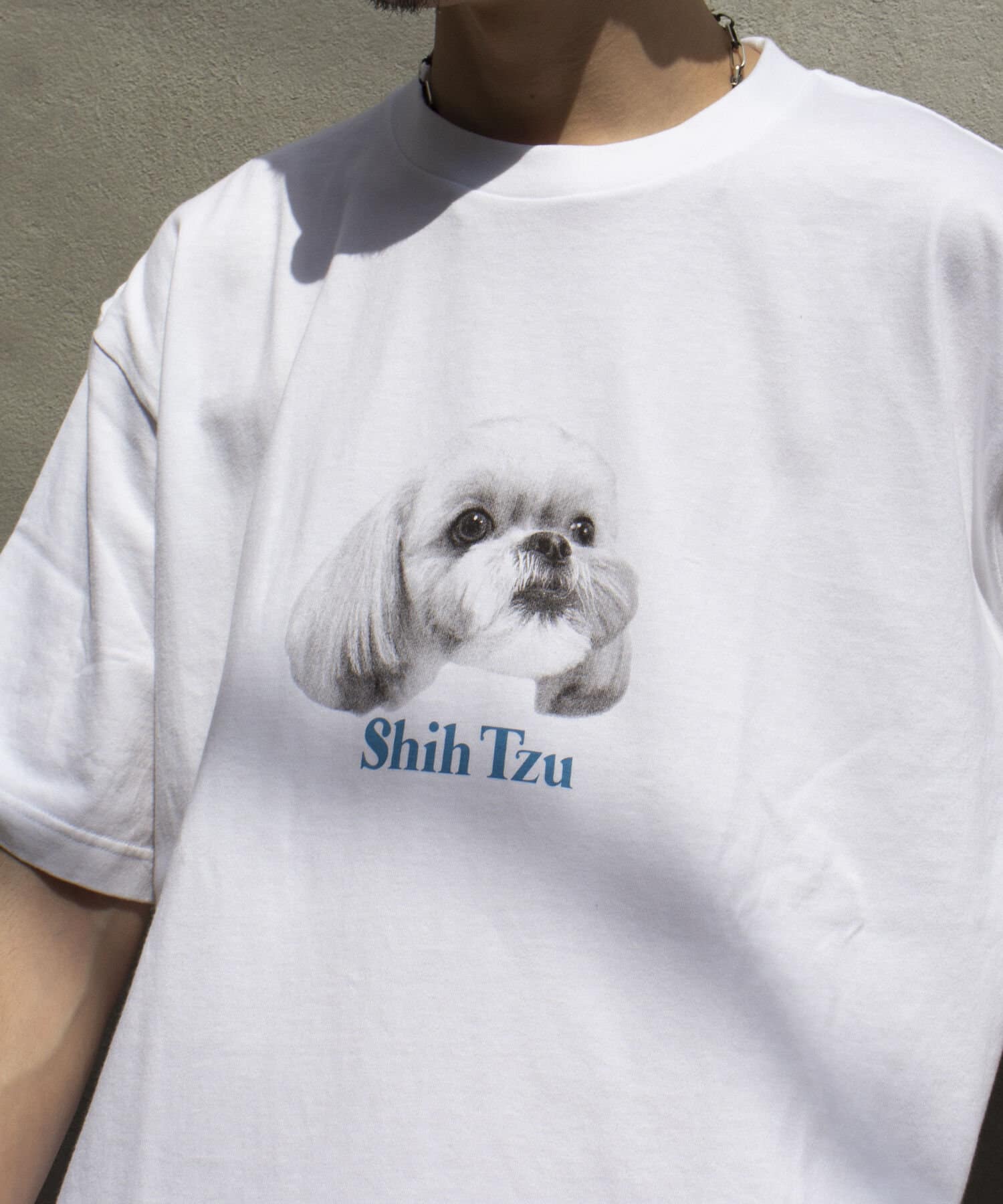 23SS新柄追加!!》【GLOSTER】DOG&CAT 犬猫プリントTシャツ | FREDY