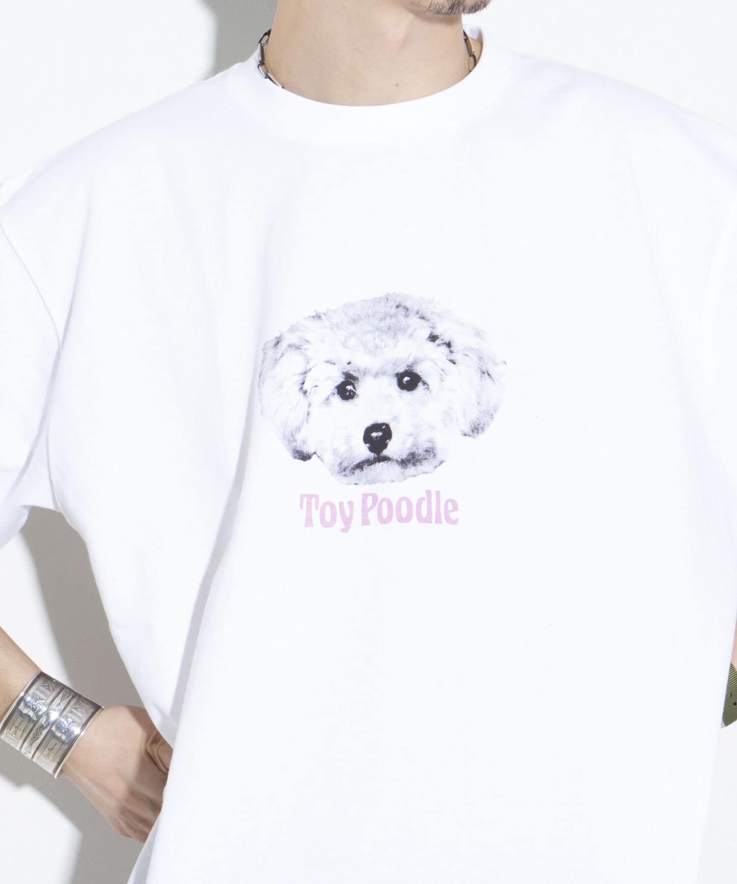 23SS新柄追加!!》【GLOSTER】DOG&CAT 犬猫プリントTシャツ | FREDY 