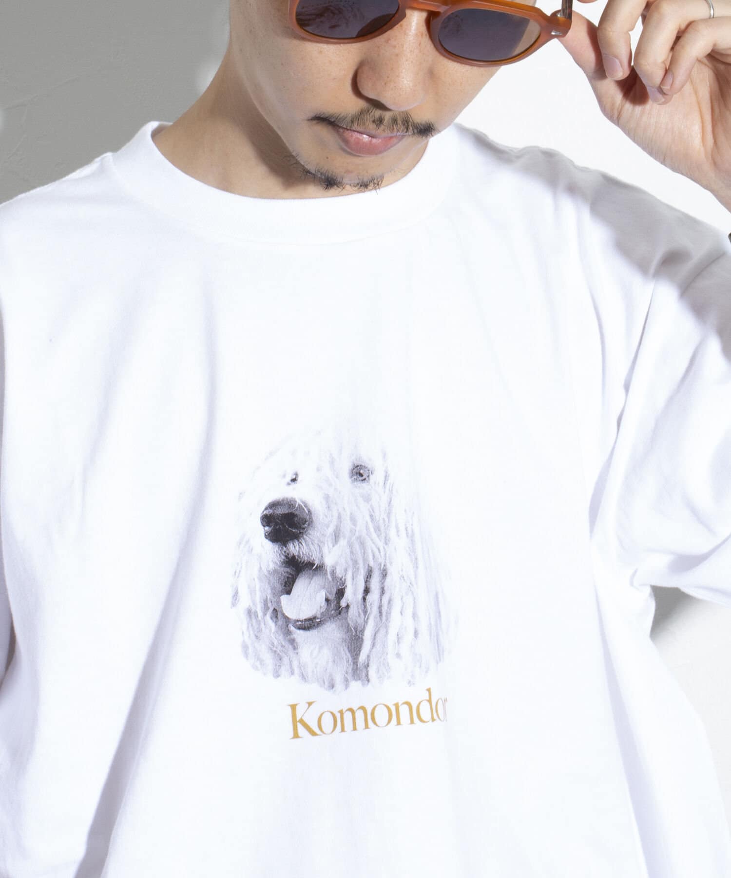 FREDY & GLOSTER(フレディ アンド グロスター) 《23SS新柄追加!!》【GLOSTER】DOG&CAT 犬猫プリントTシャツ