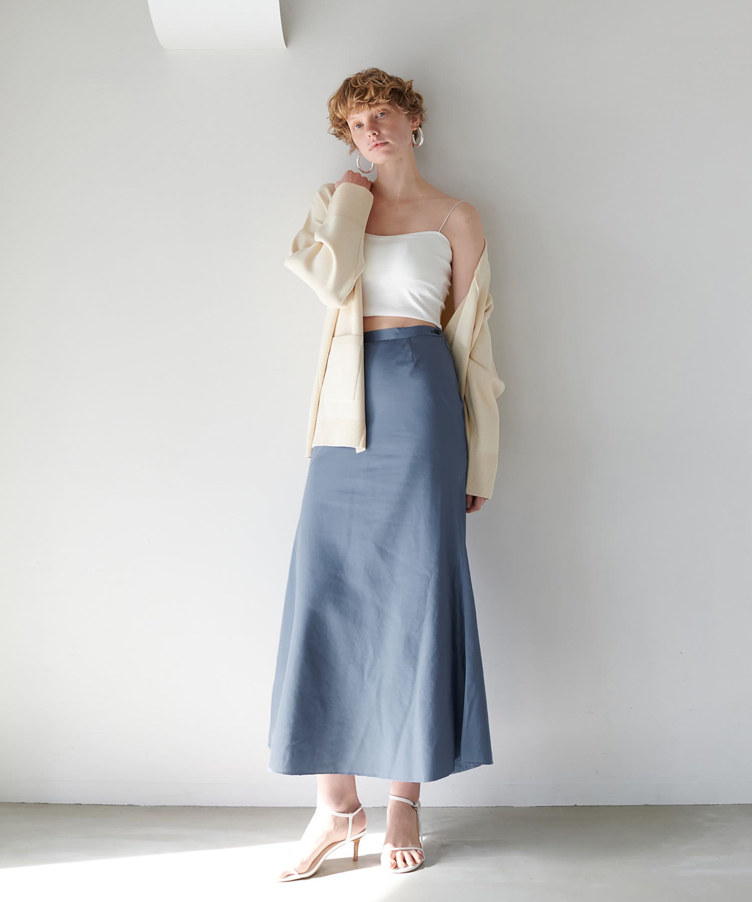 LARUTA】サテンナロースカート | natural couture(ナチュラル