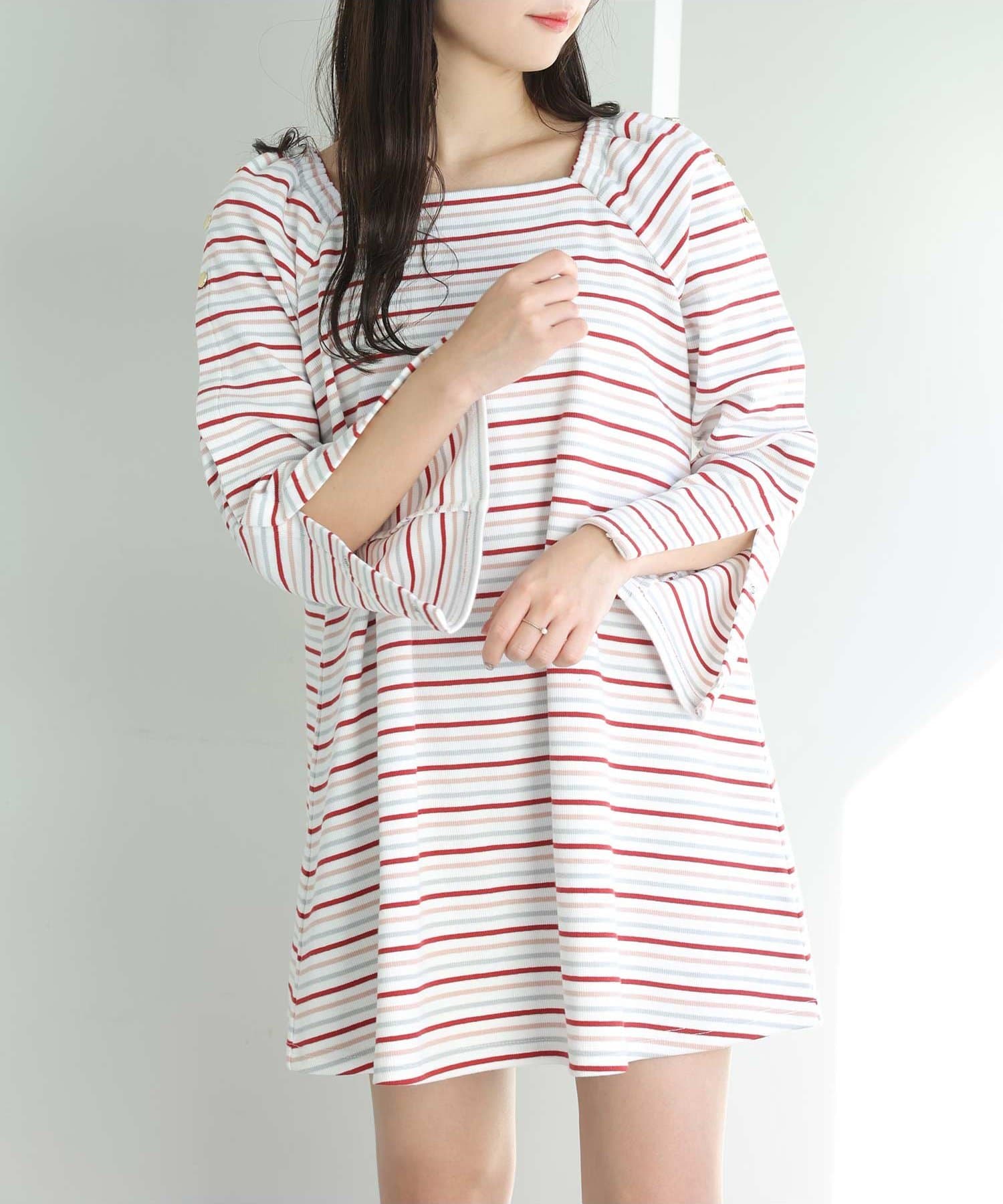 one after another】ボーダーマリンワンピ | NICE CLAUP / OLIVE des