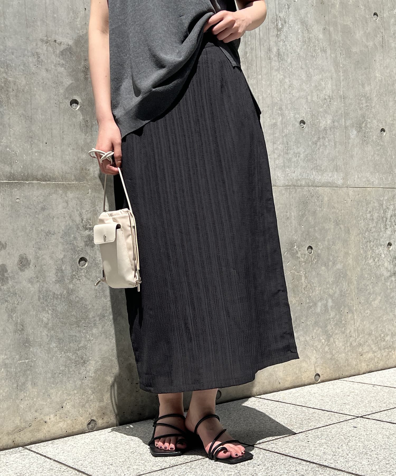 un dix cors(アンディコール) 楊柳グログランスカート