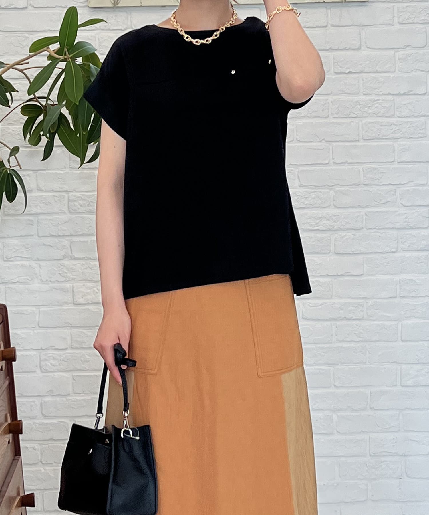 un dix cors(アンディコール) ドライコットンリブプルオーバー