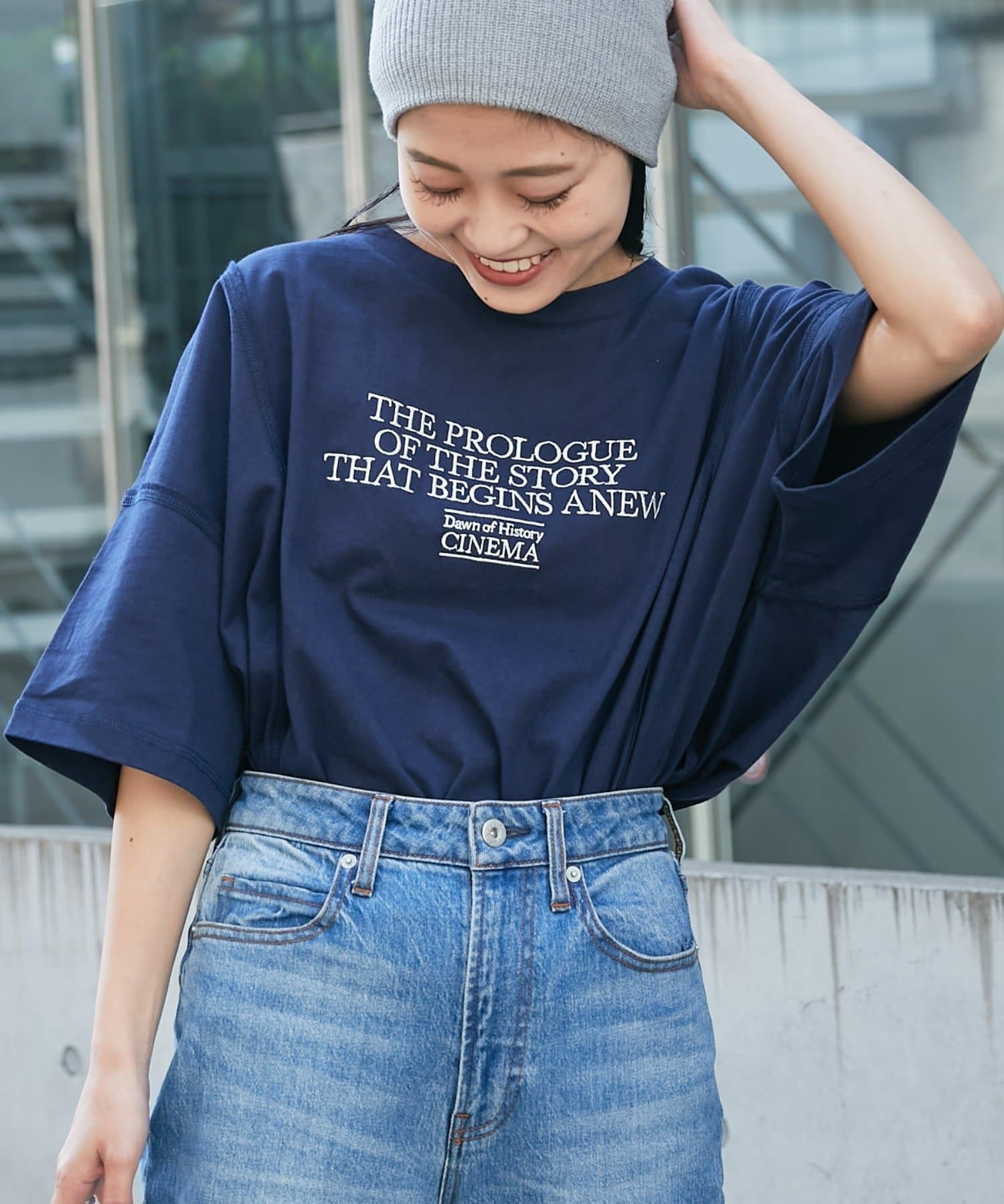 USAコットン切り替え刺繍TEE | CIAOPANIC TYPY(チャオパニック