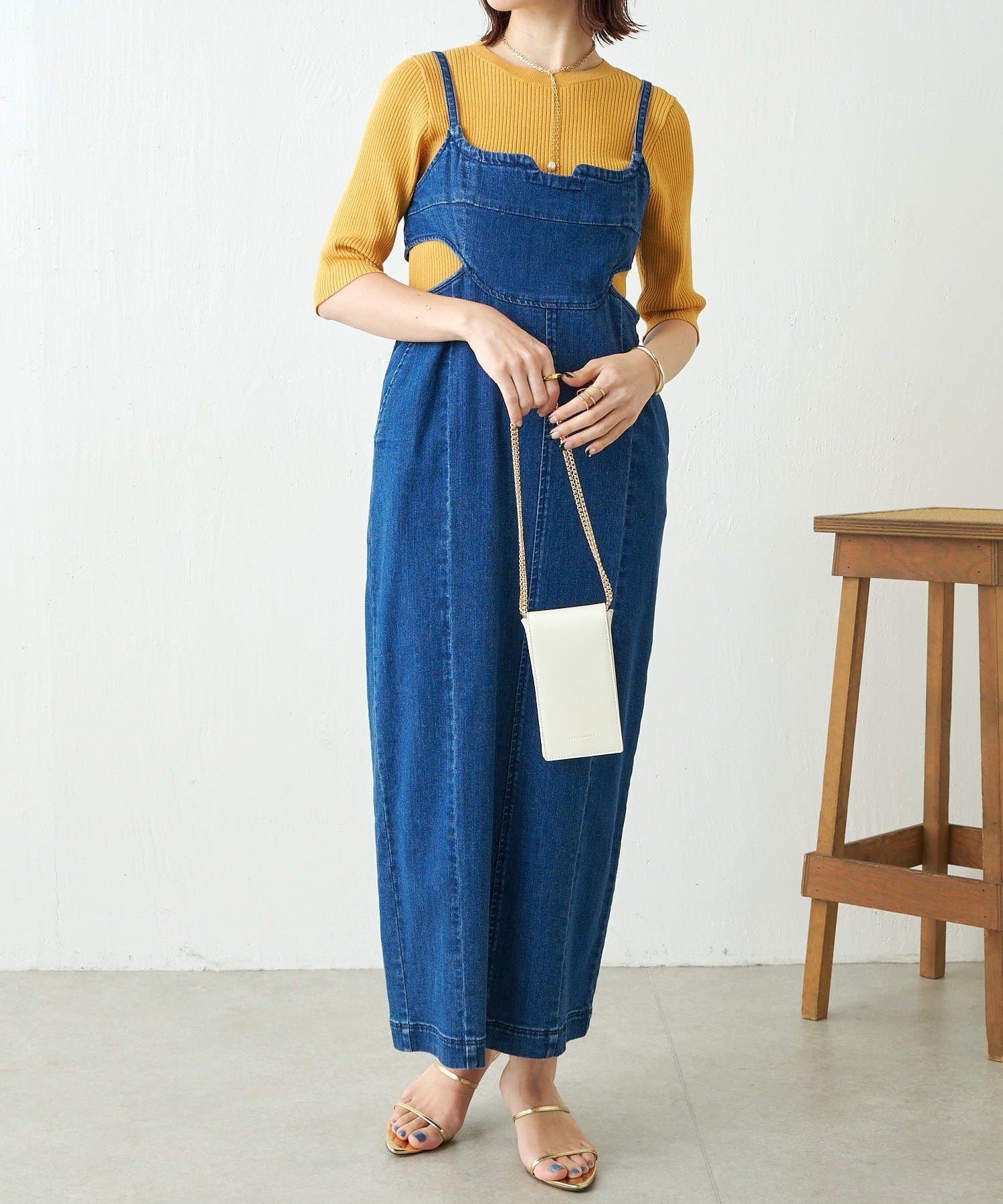 【美品】DENIM DUNGAREE 2点セット シャツ リバーシブル