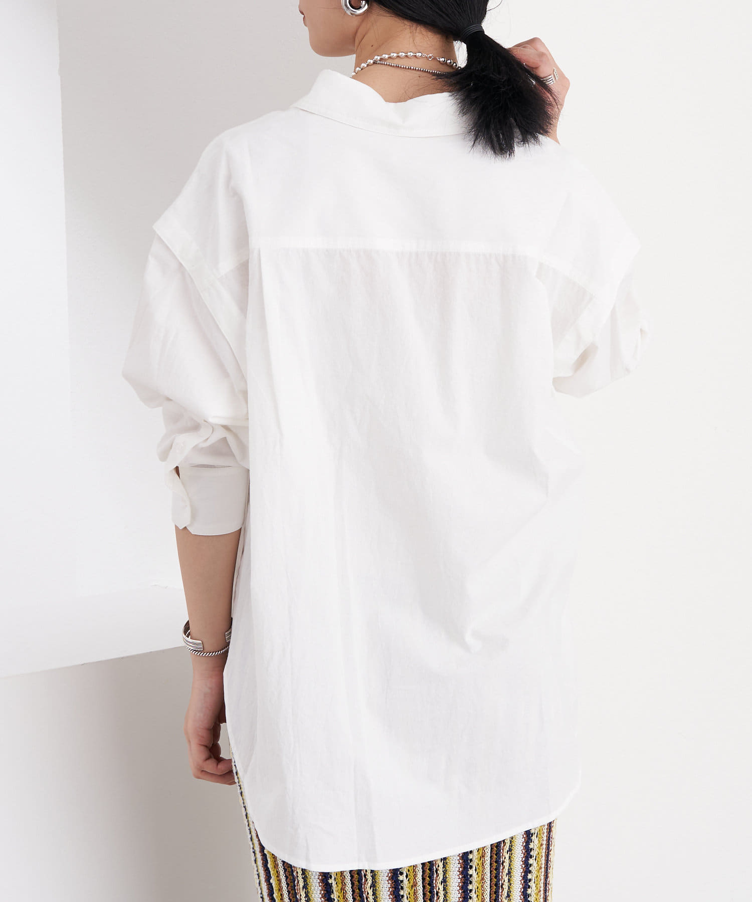 CADDITION / sleeve slit design shirt(袖スリットデザインシャツ)-