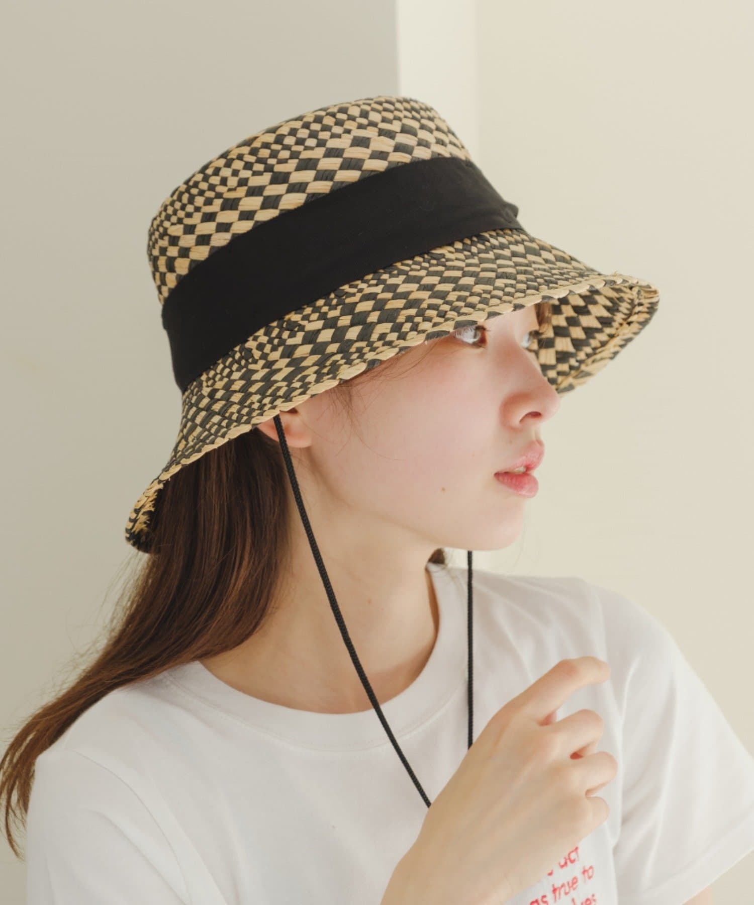 【新品・未使用】 Kastane ペーパーBIG HAT 麦わら帽子  カスタネ