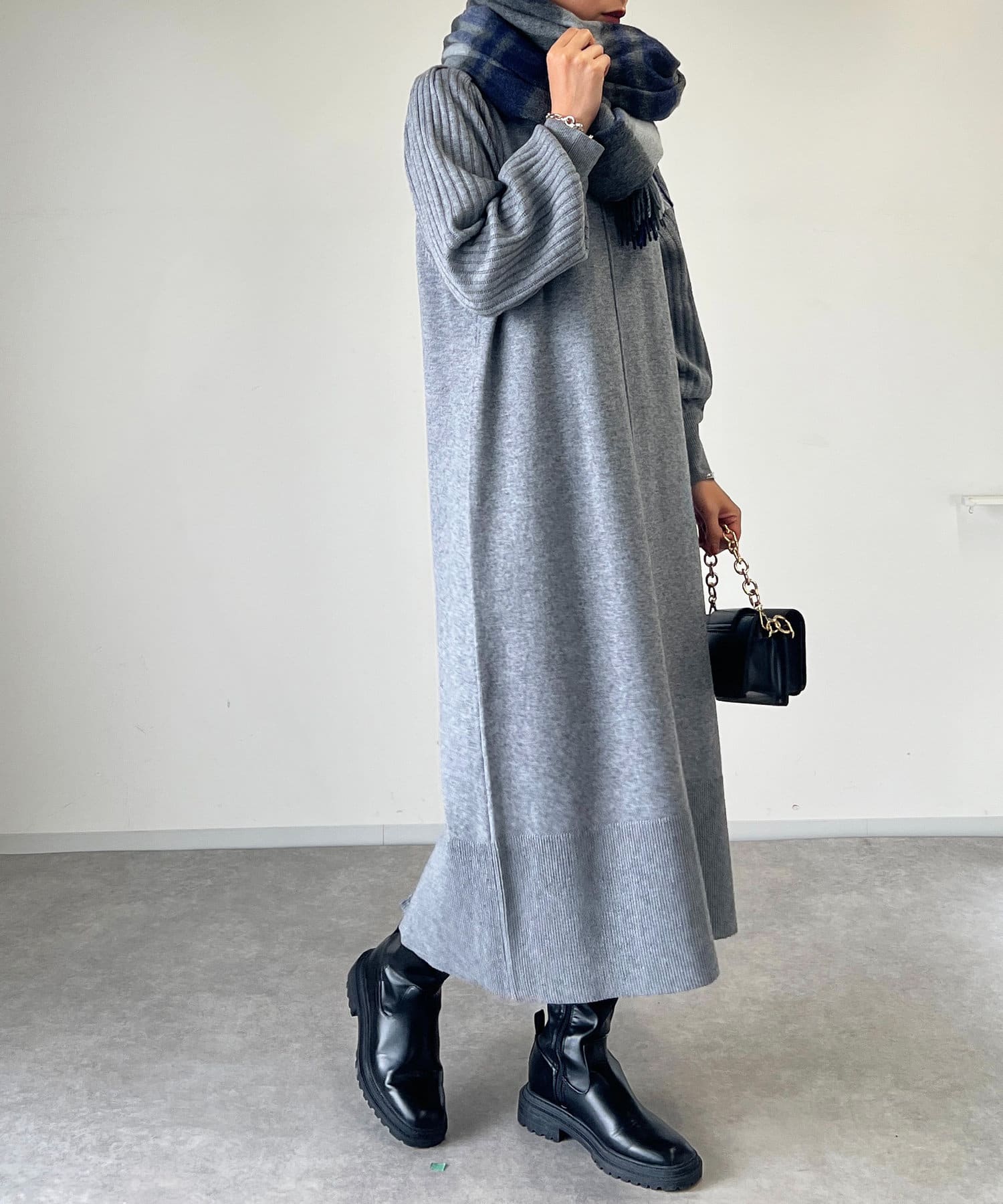 un dix cors(アンディコール) 袖ボリュームワンピース