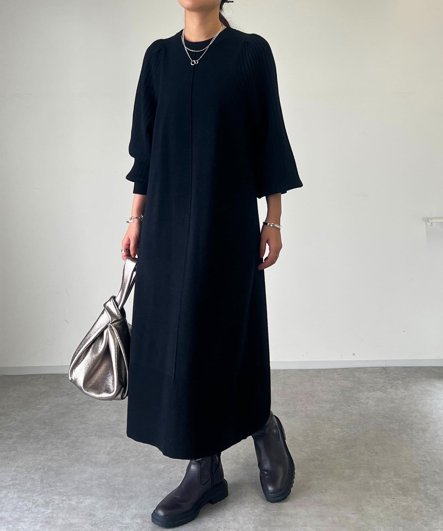 un dix cors(アンディコール) 袖ボリュームワンピース