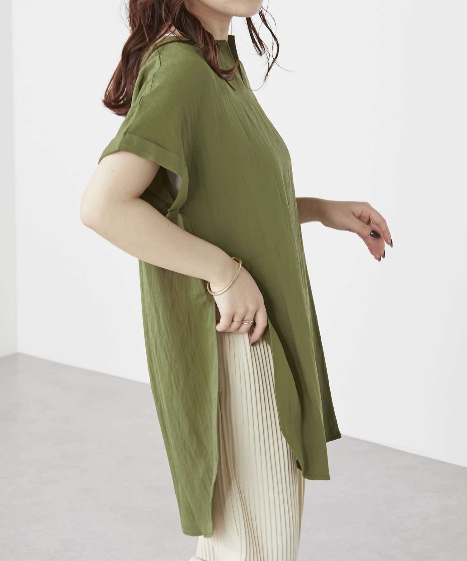 【店舗でも大人気】キーネックチュニック | NICE CLAUP / OLIVE des OLIVE OUTLET(ナイスクラップ ...